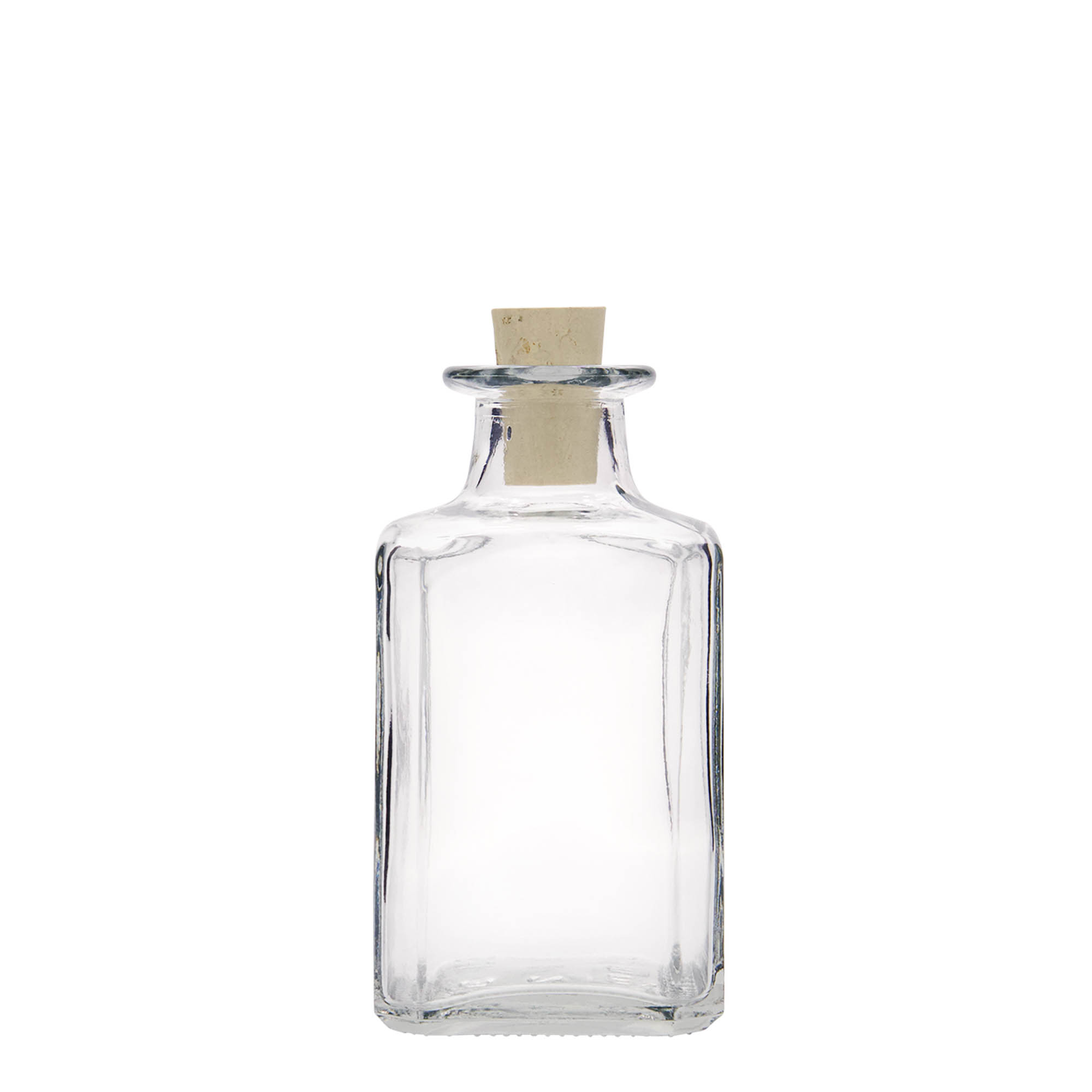 250 ml glassflaske 'Torben', firkantet, åpning: kork