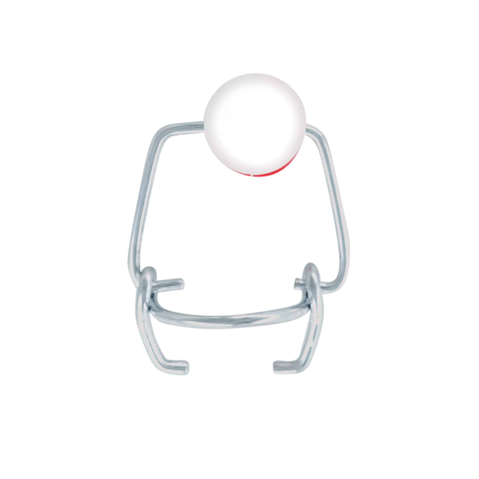 Mini klaffelås, plast, rød-hvit