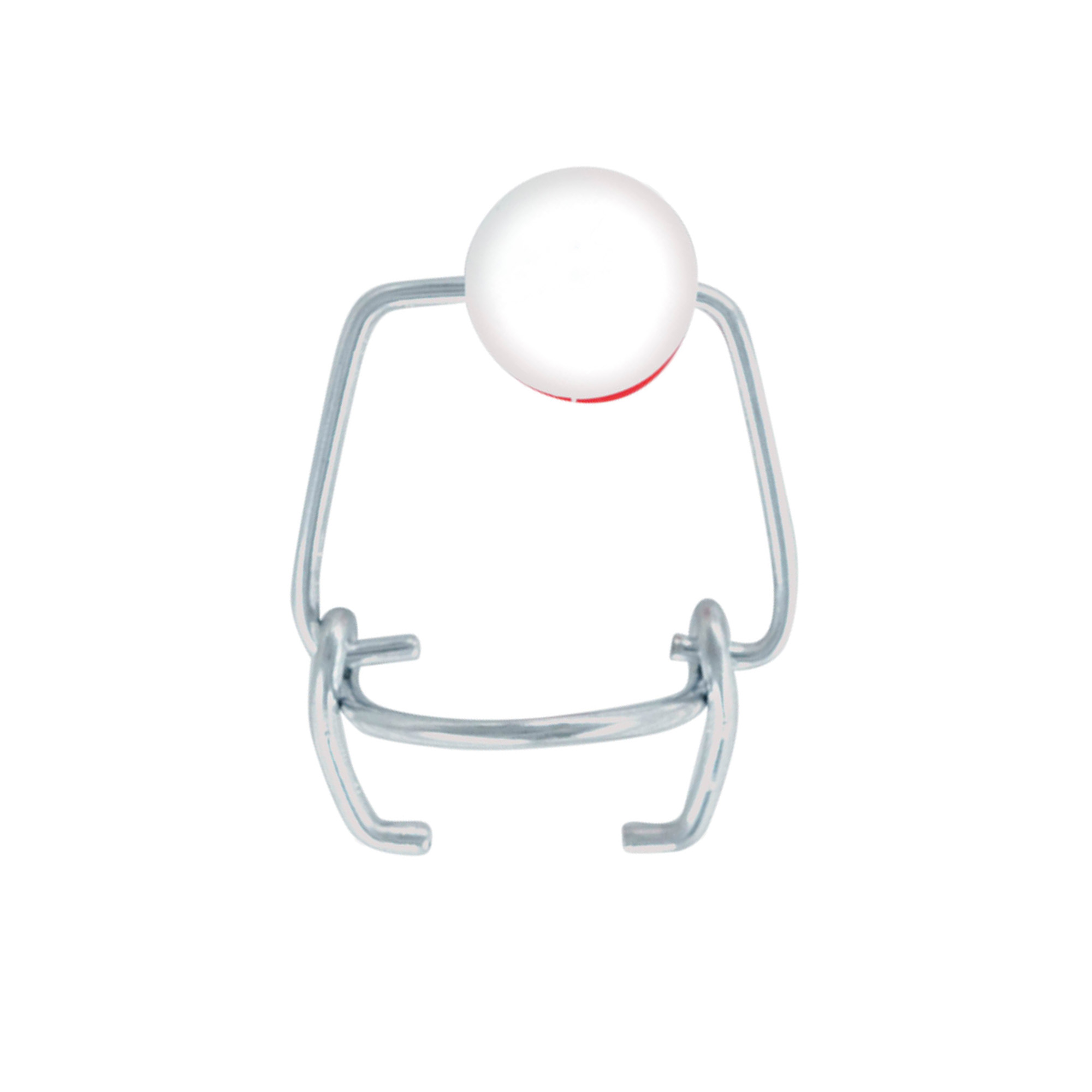 Mini klaffelås, plast, rød-hvit Mini klaffelås, plast, rød-hvit