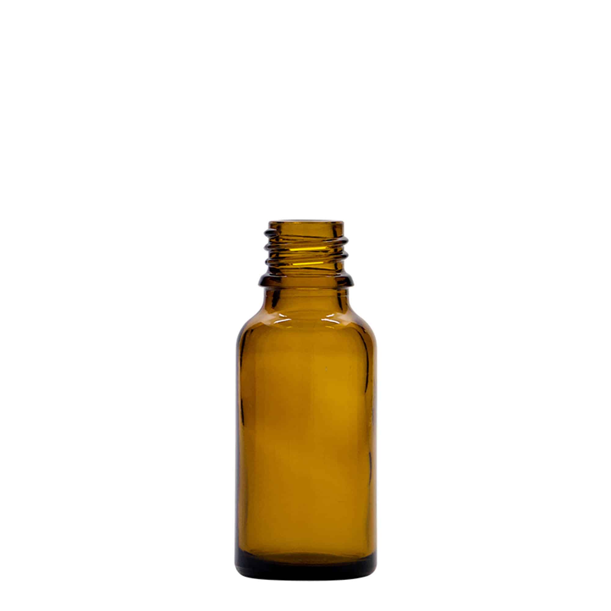 20 ml pipetteflaske medisin, glass, brun, åpning: DIN 18