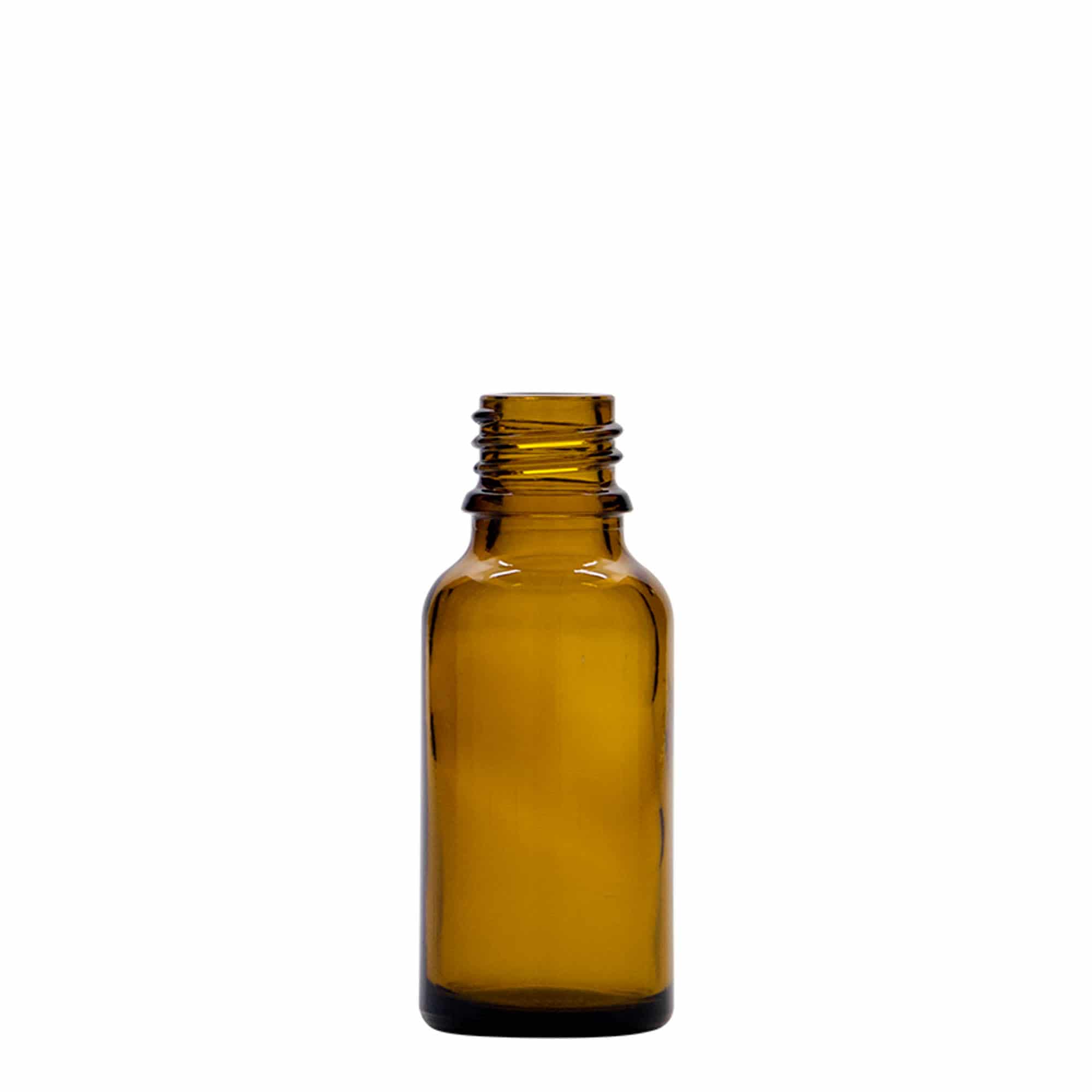 20 ml pipetteflaske medisin, glass, brun, åpning: DIN 18