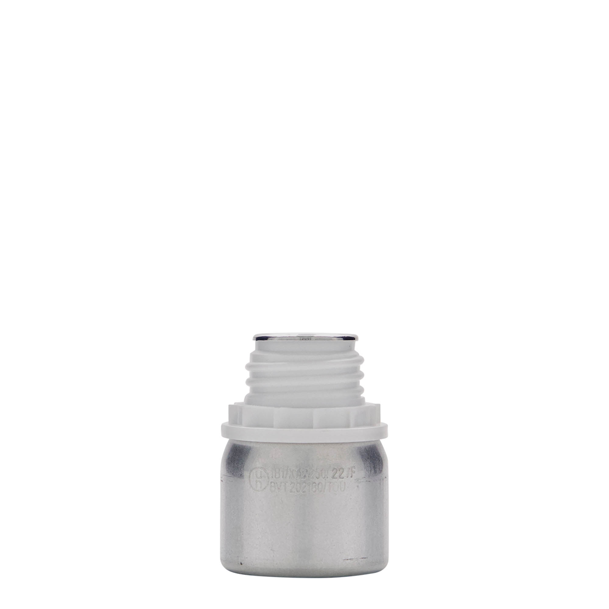 50 ml aluminiumsflaske, metall, sølv, åpning: DIN 32 50 ml aluminiumsflaske, metall, sølv, åpning: DIN 32