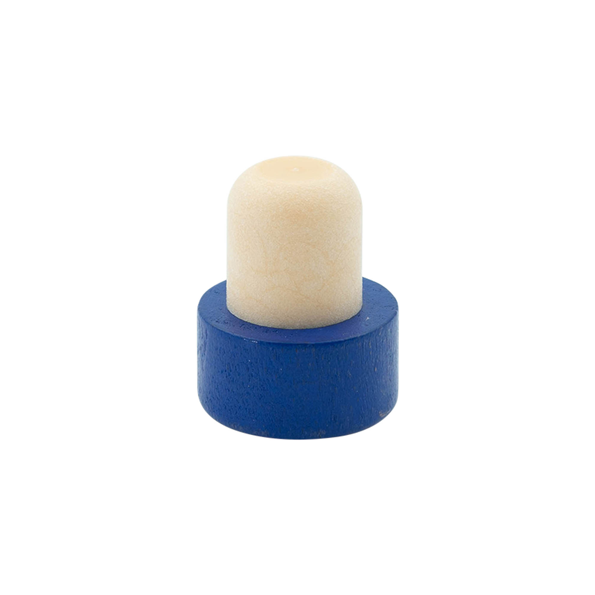 Håndtakskork 19 mm, tre/plast, blå, for åpning: kork