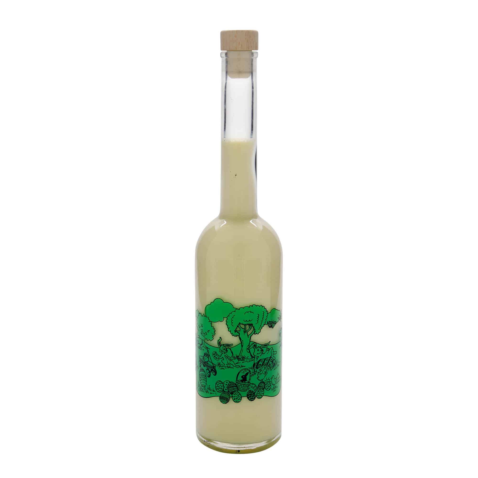 500 ml glassflaske "Opera", motiv: God påske, åpning: Kork
