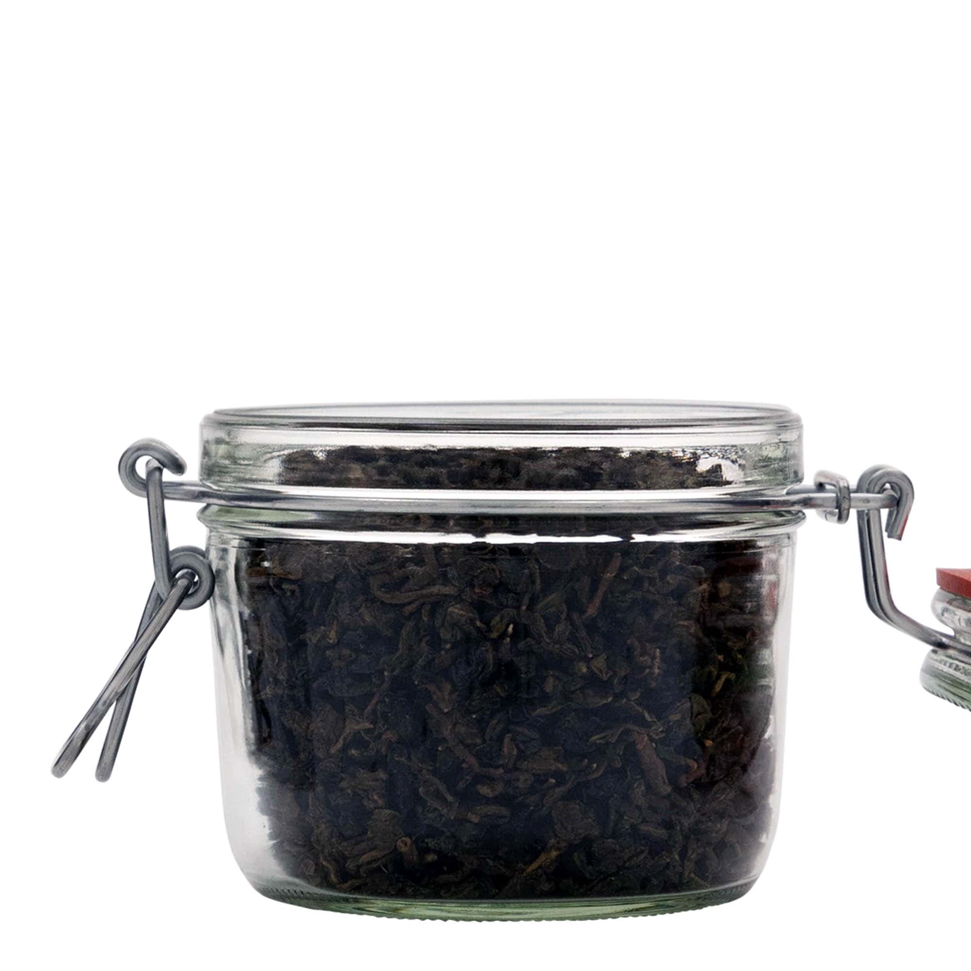 400 ml flatt trådspenneglass, åpning: trådspenne-lukking 400 ml flatt trådspenneglass, åpning: trådspenne-lukking