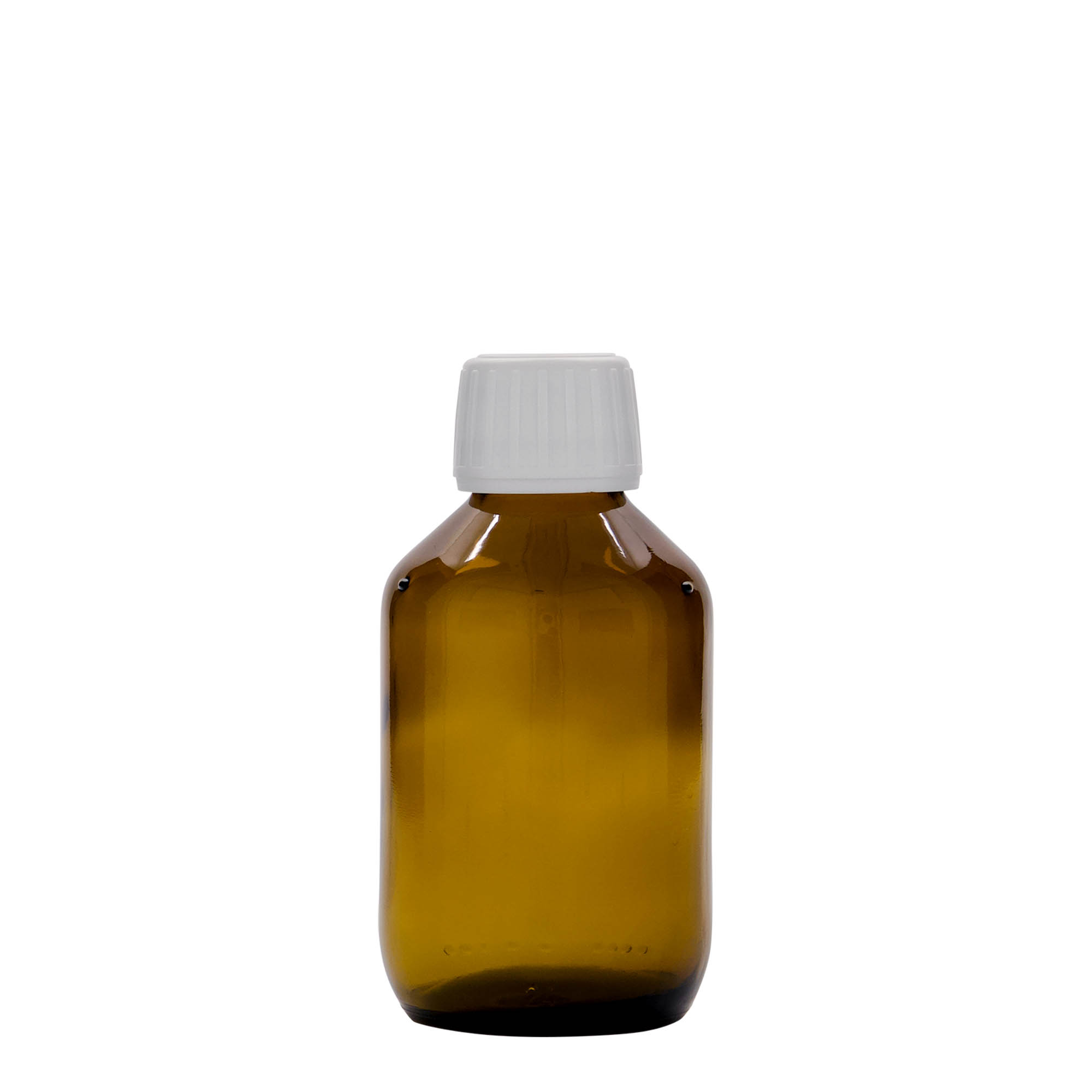 150 ml medisinsk flaske, brun, glass, åpning: PP 28