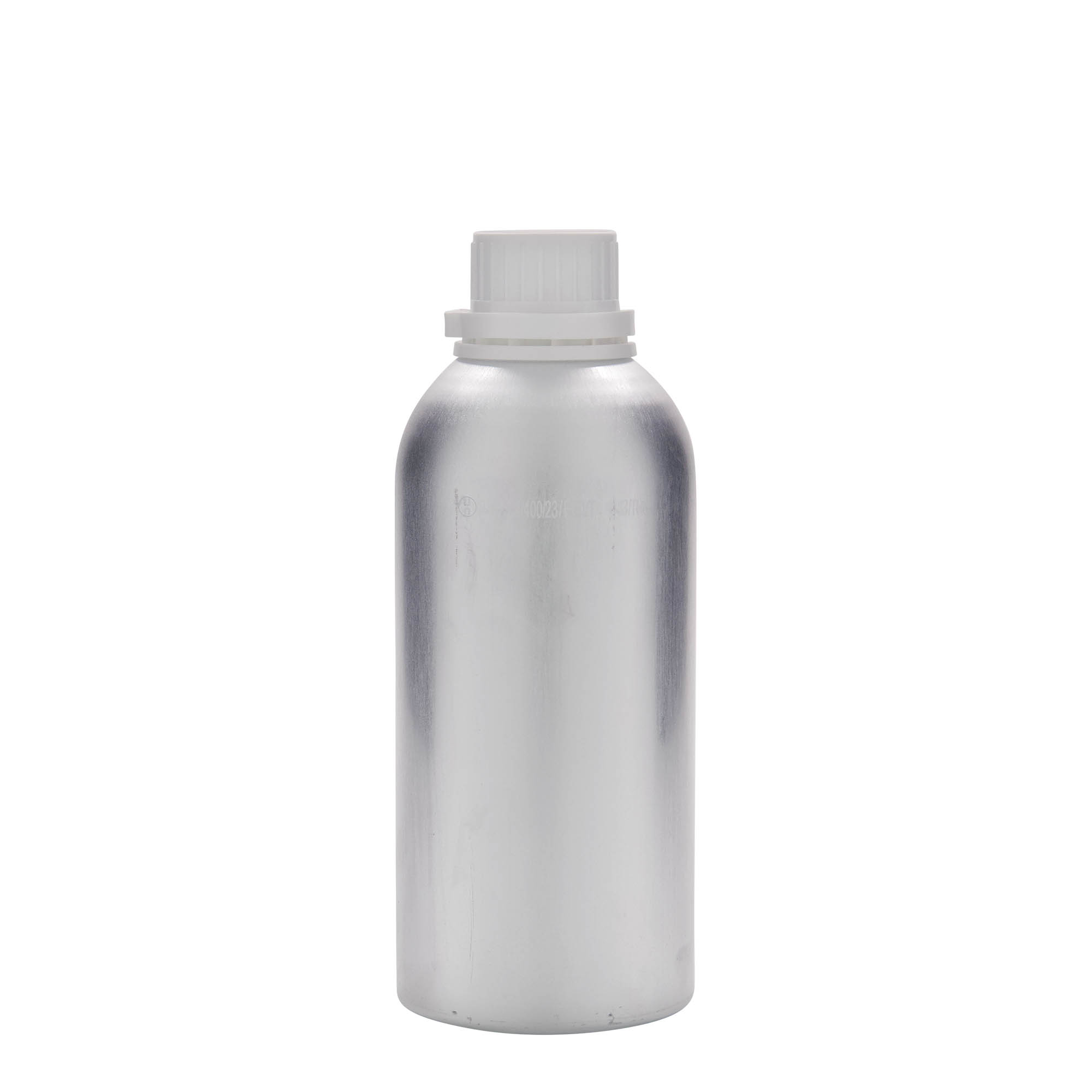 625 ml aluminiumsflaske, metall, sølv, åpning: DIN 32