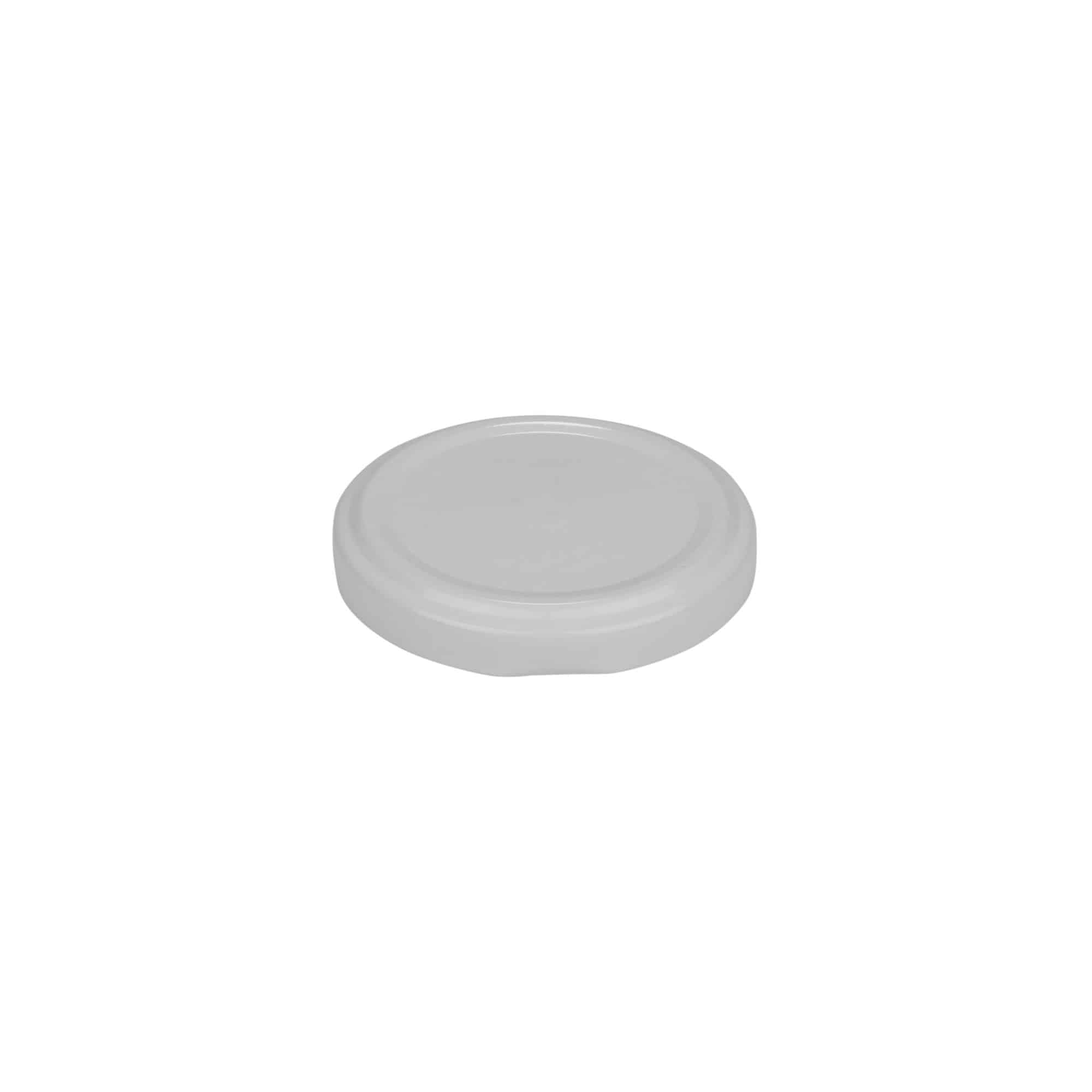 Twist-Off-lokk, hvit blikkplate, hvit, for åpning: TO 58 Twist-Off-lokk, hvit blikkplate, hvit, for åpning: TO 58