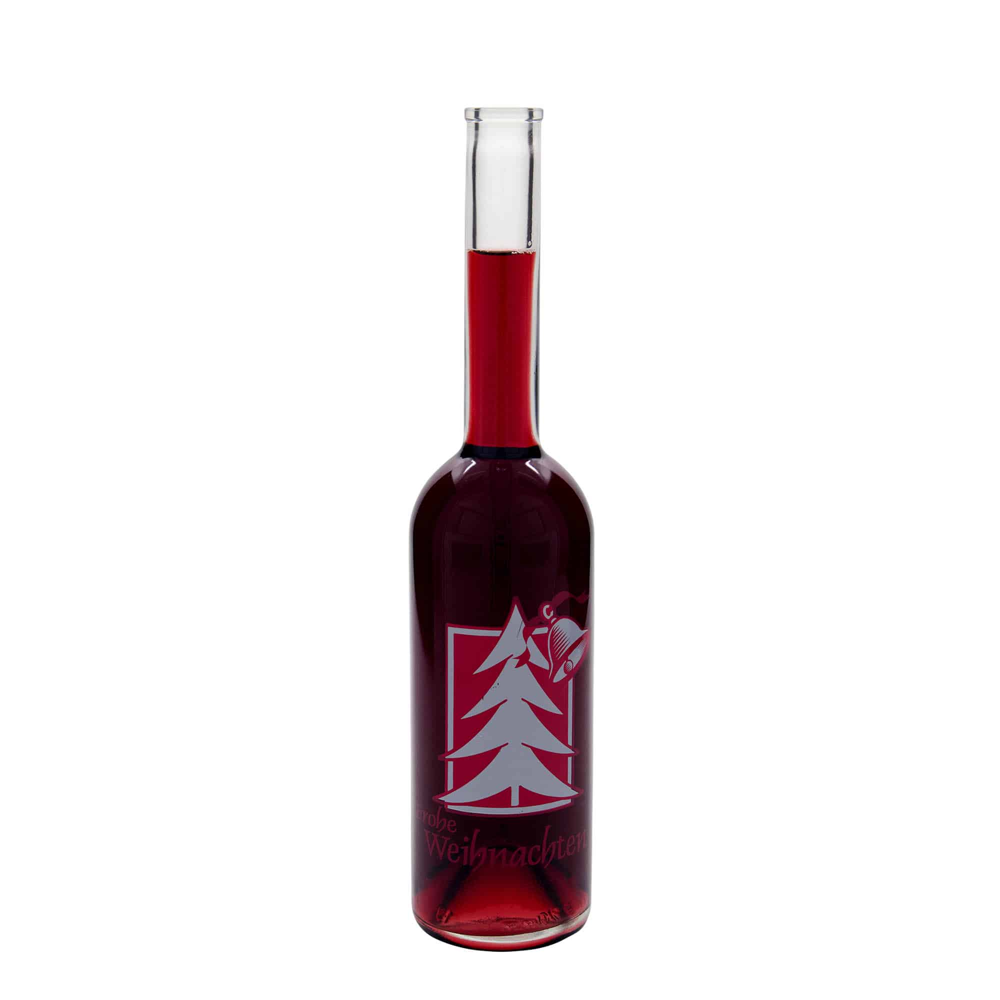 500 ml glassflaske "Opera", motiv: Julehilsen, åpning: Kork