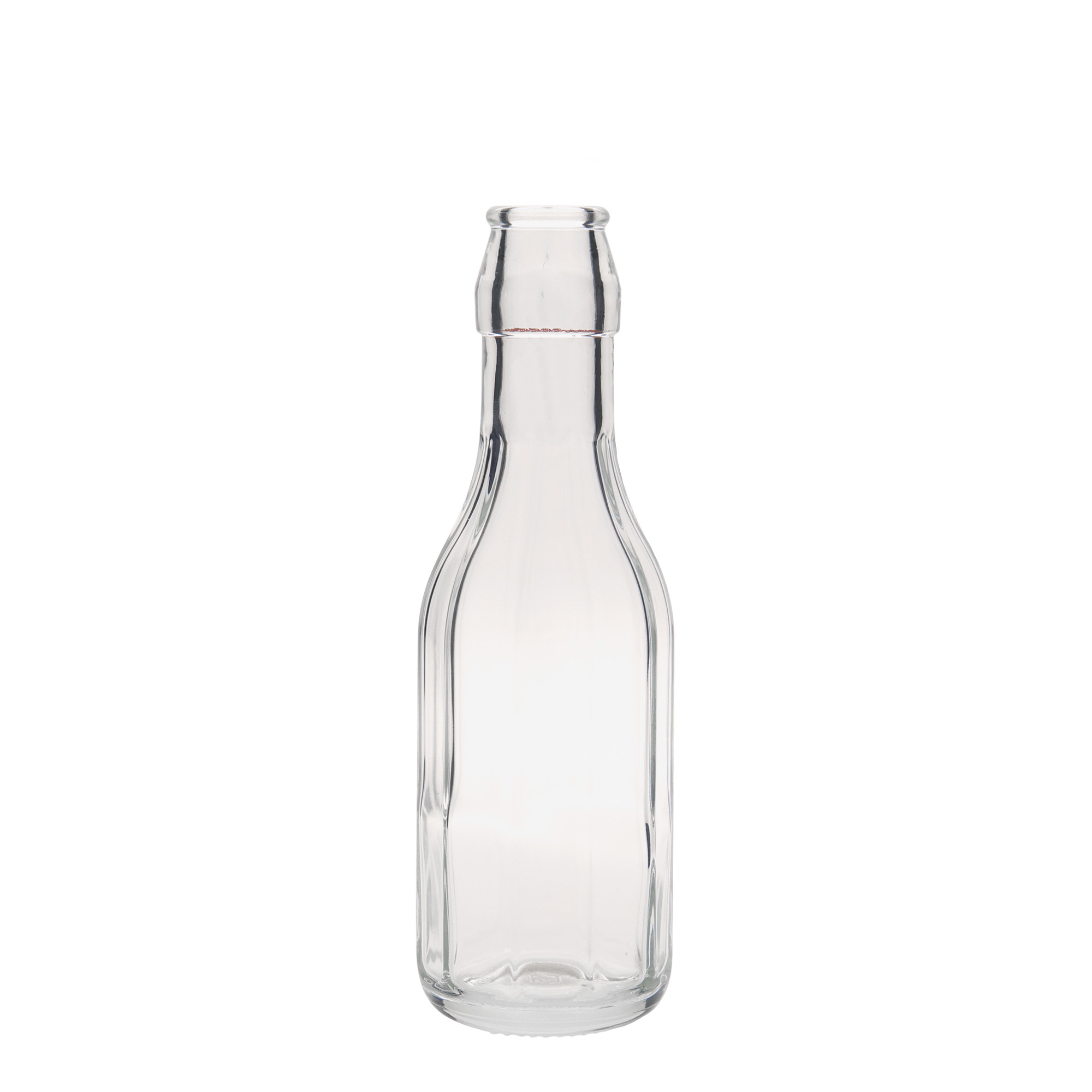 250 ml glassflaske 'Bravo', ti-kantet, åpning: klemmeflaskeåpning 250 ml glassflaske 'Bravo', ti-kantet, åpning: klemmeflaskeåpning
