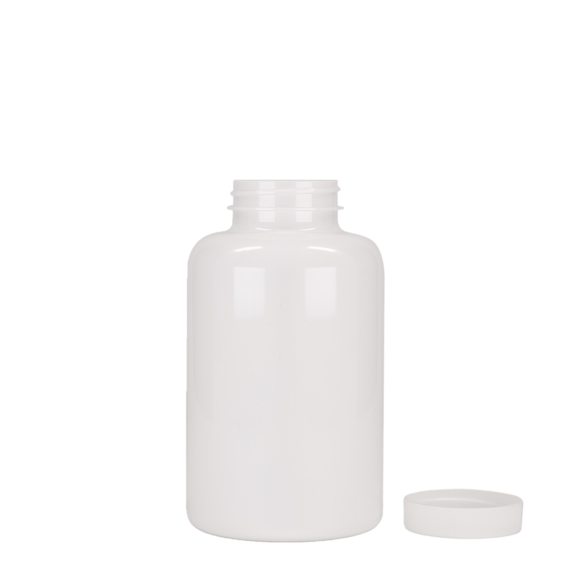 500 ml PET-beholder, plast, hvit, åpning: 45/400 500 ml PET-beholder, plast, hvit, åpning: 45/400
