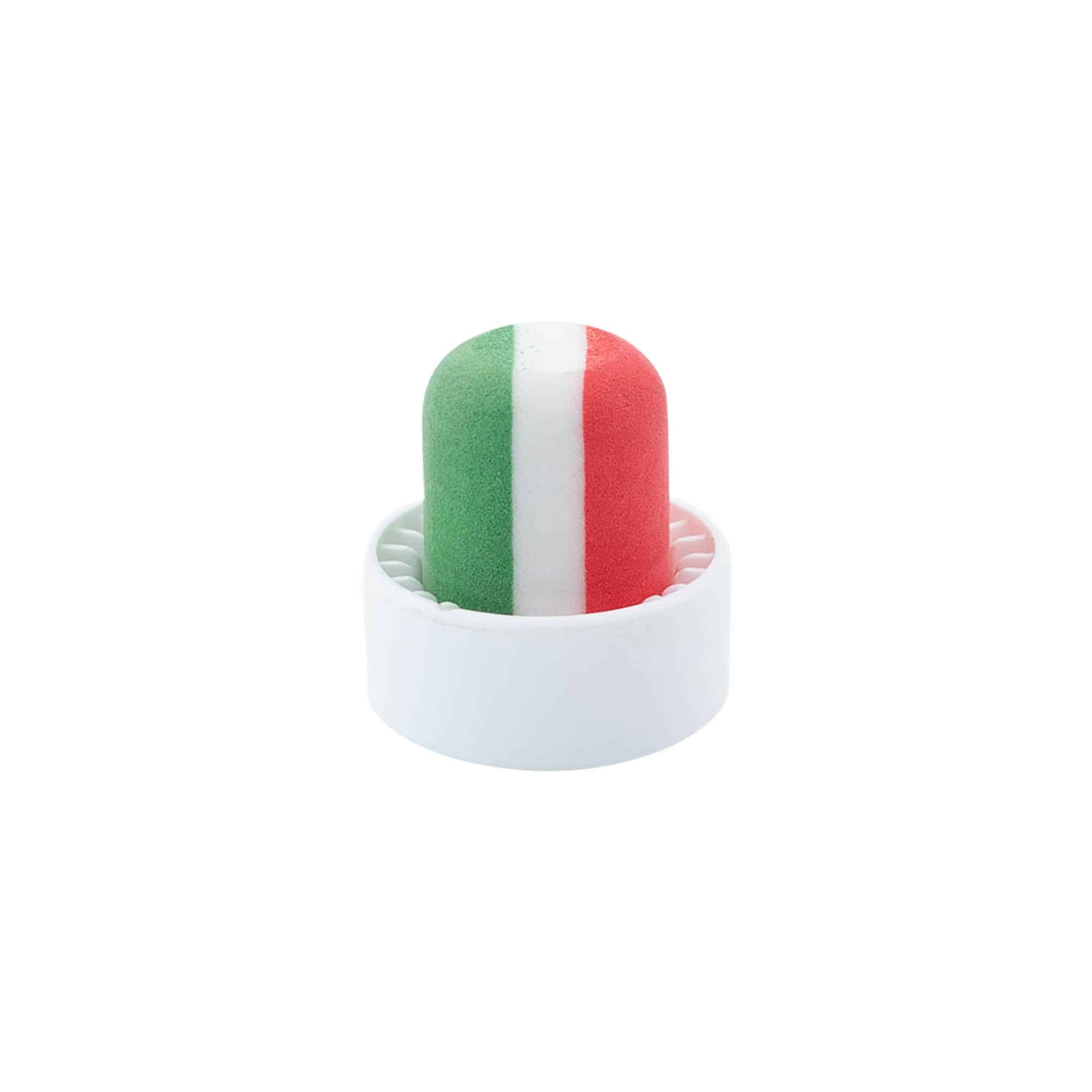 Gripekork 19 mm "Italia", plast, flerfarget, for åpning: Kork