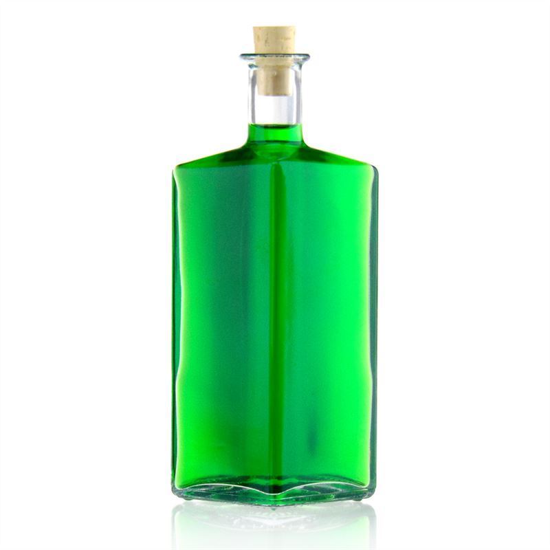 500 ml glassflaske 'Riva', diamantformet, munn: kork 500 ml glassflaske 'Riva', diamantformet, munn: kork