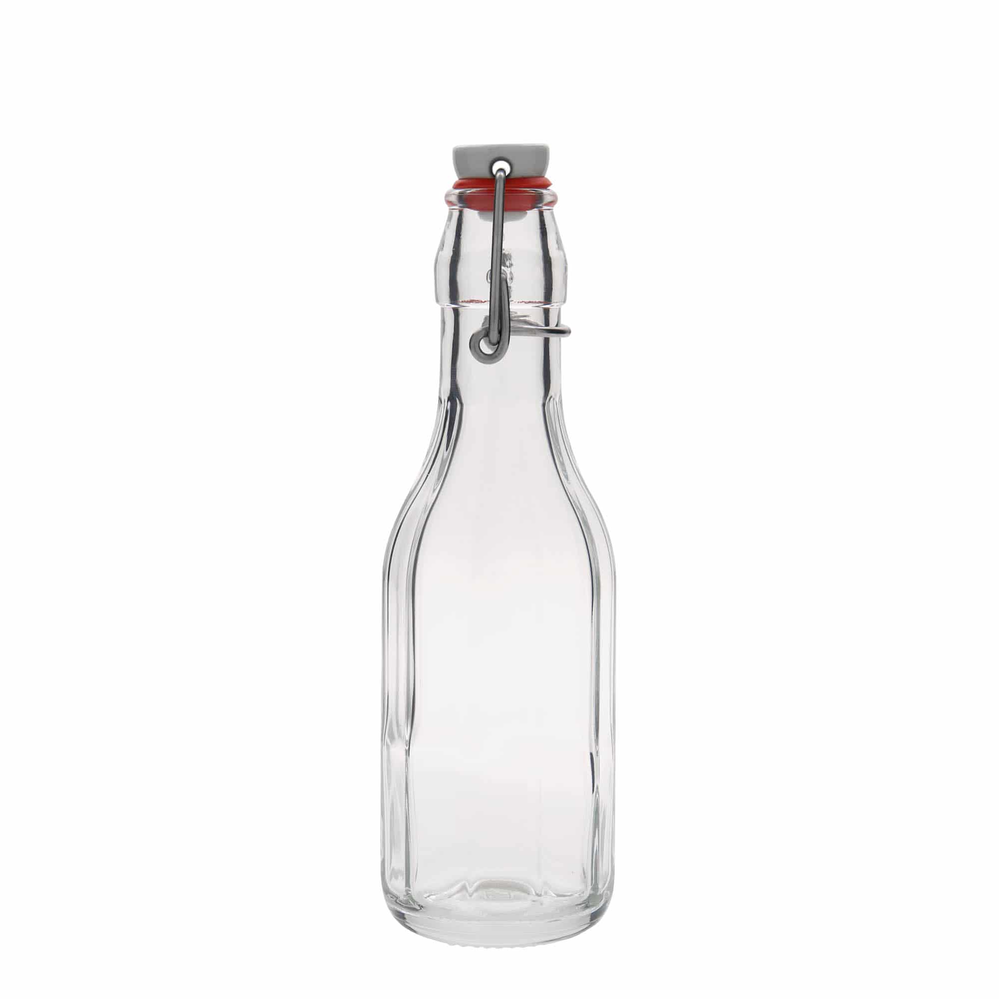250 ml glassflaske 'Bravo', ti-kantet, åpning: klemmeflaskeåpning