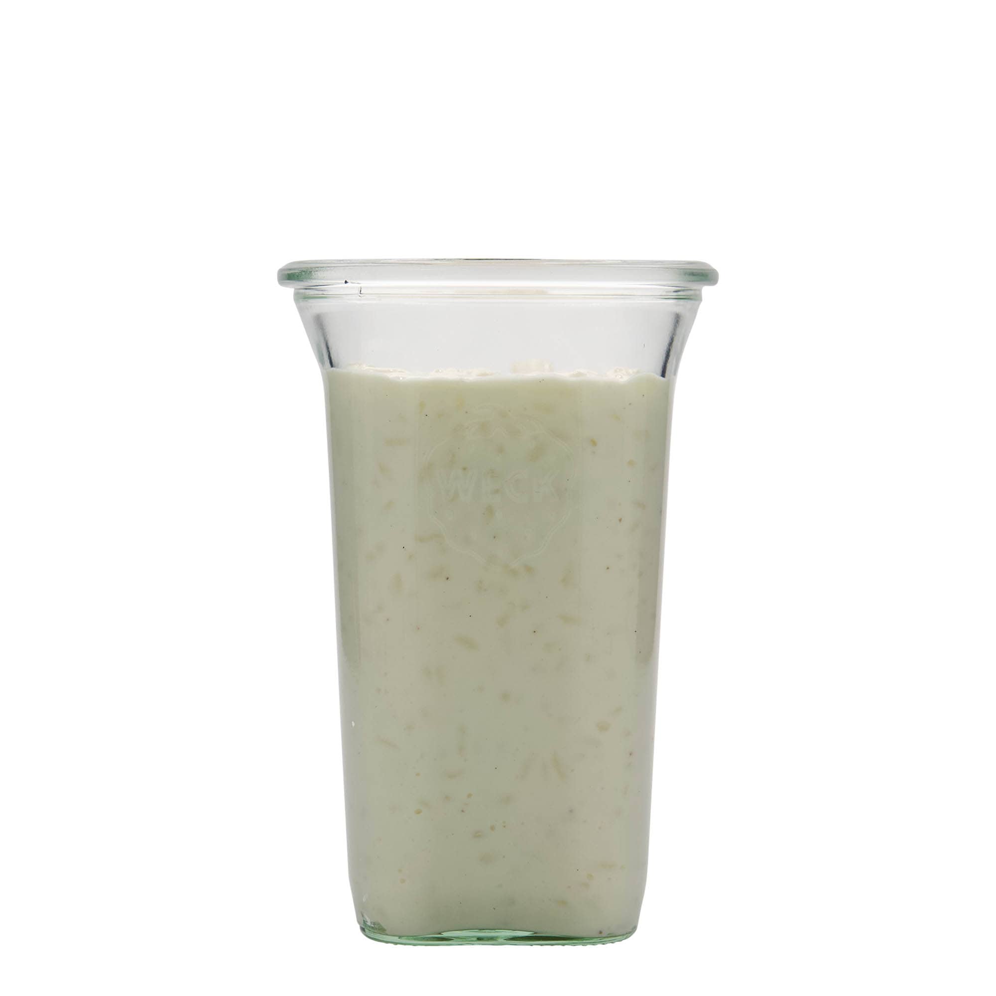 795 ml WECK-Quadroglass, firkantet, åpning: rund kant