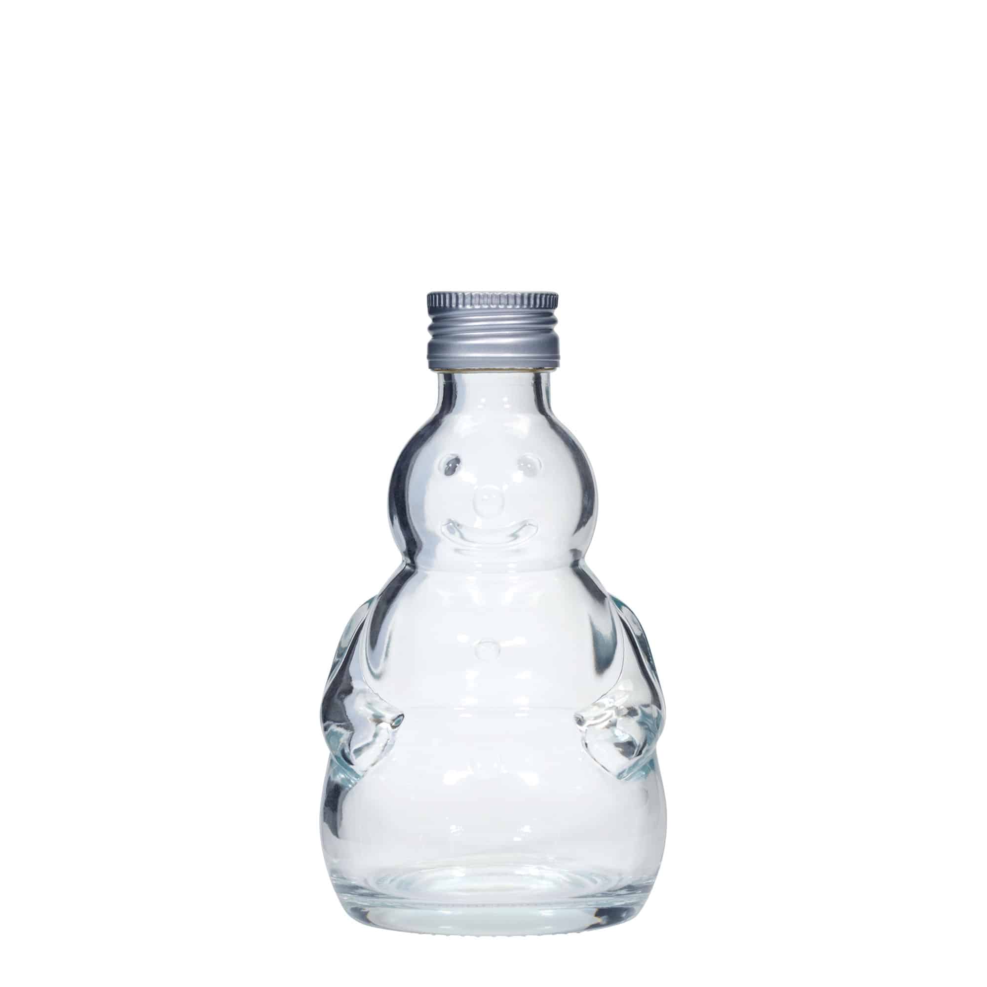 200 ml glassflaske 'Snømann', munn: PP 28