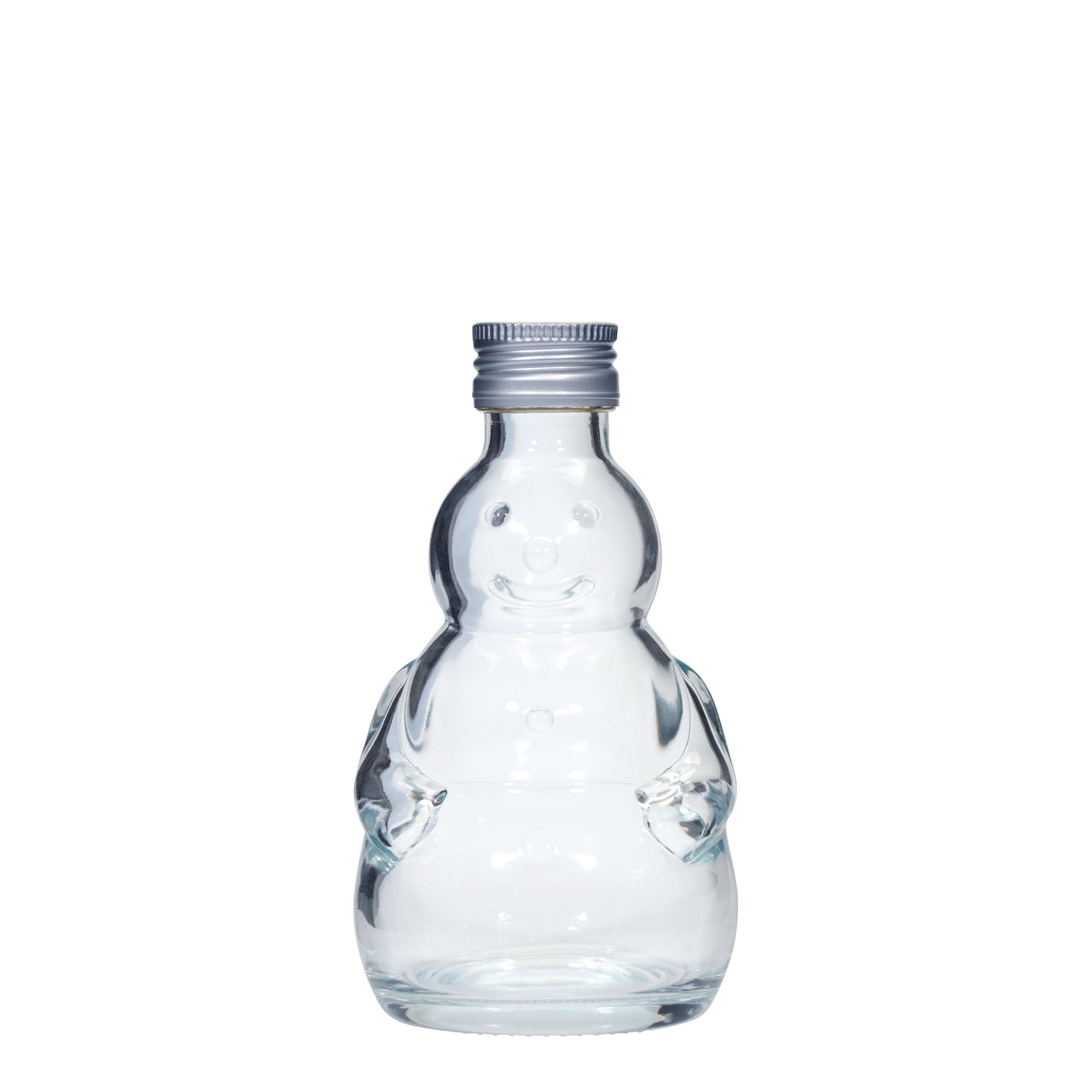 200 ml glassflaske 'Snømann', åpning: PP 28