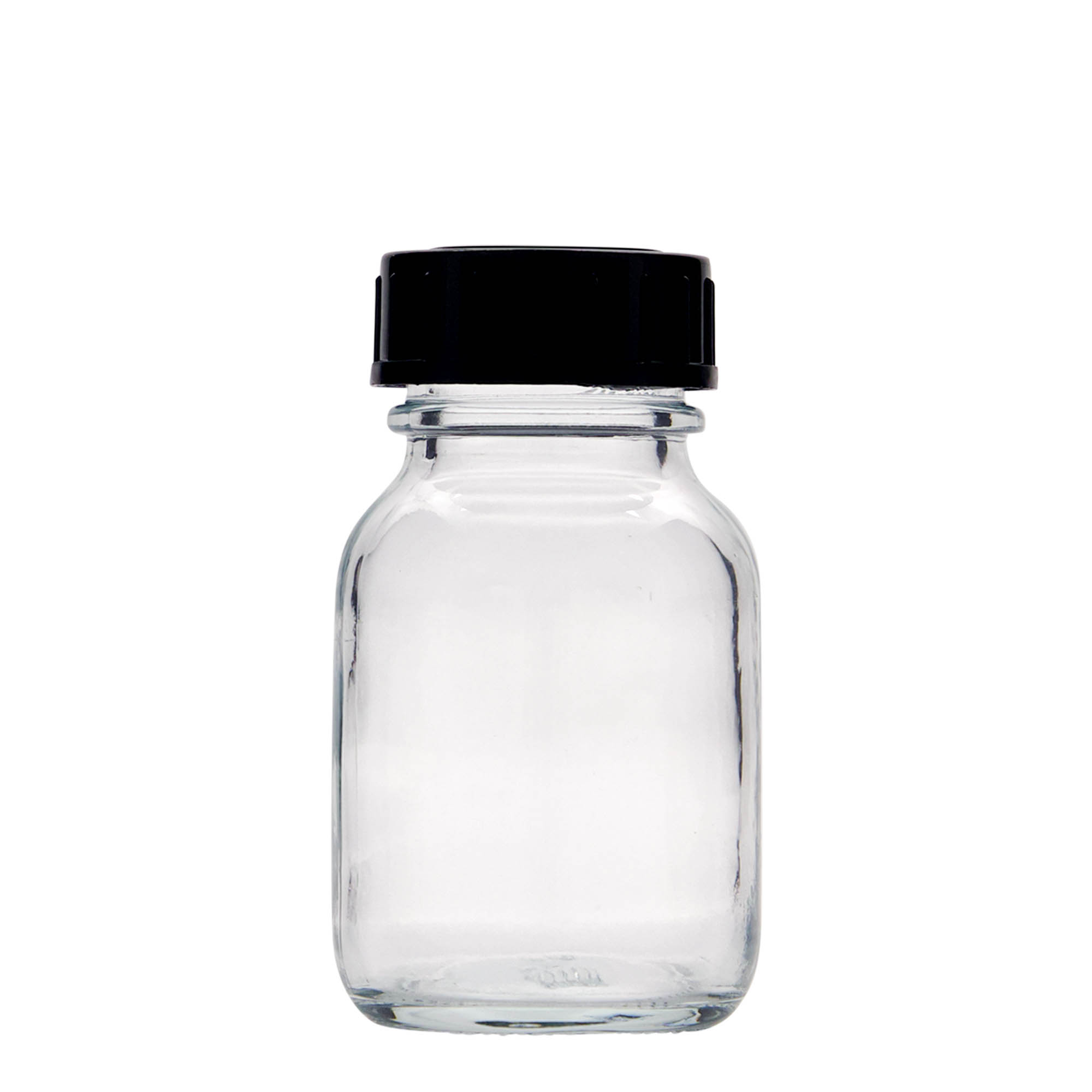 50 ml bredhalsglass, åpning: DIN 32