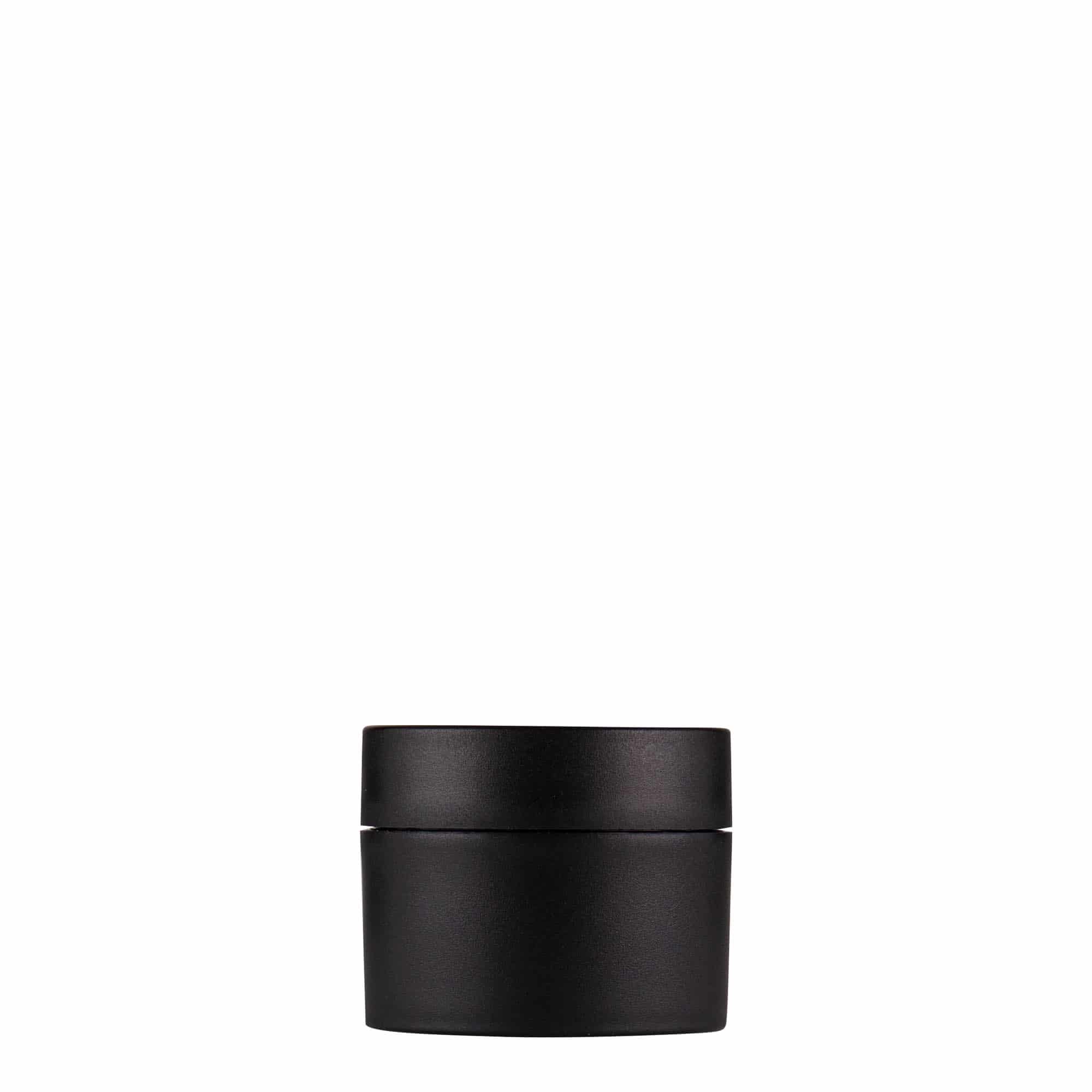 15 ml plastboks "Antonella", PP, svart, åpning: Skrulokk