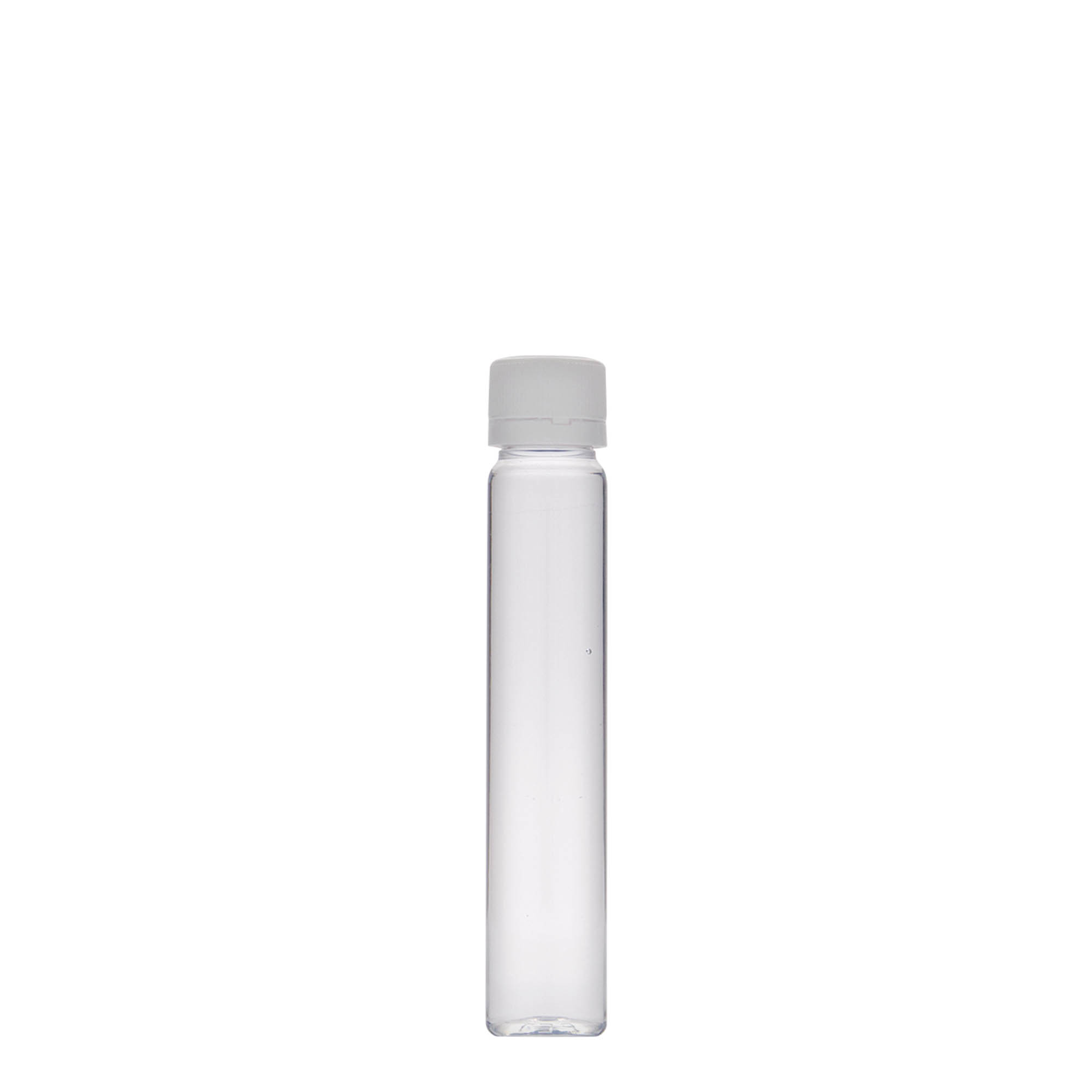 25 ml PET-rør, plast, åpning: skrukork