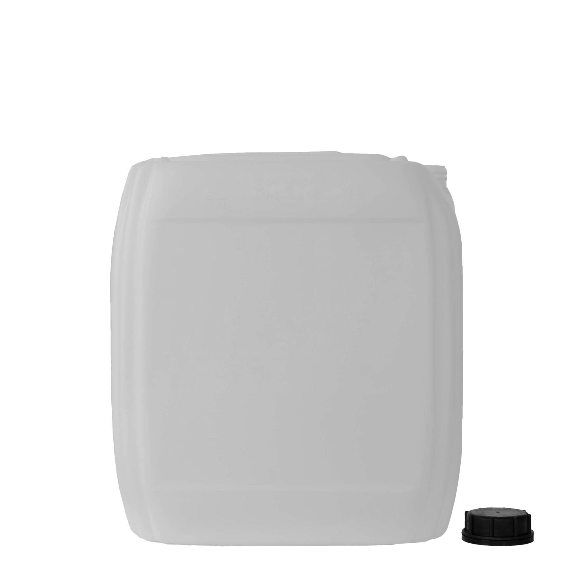 30 l kanne, rektangulær, HDPE-plast, natur, åpning: ND 60