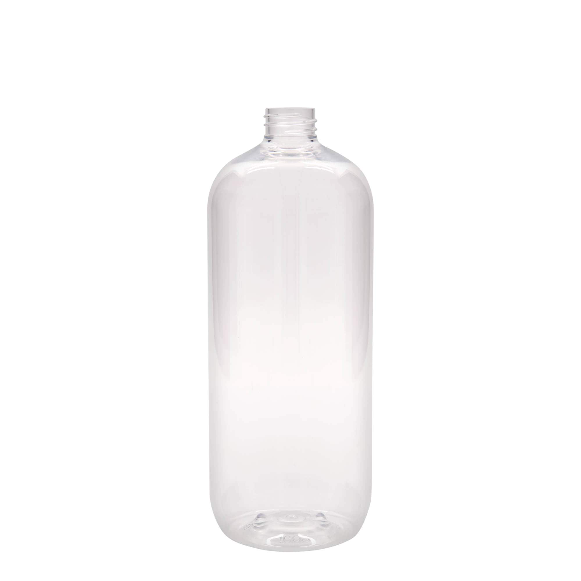 1.000 ml PET-flaske 'Boston', plast, munnstykke: 28/410
