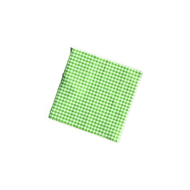 Stoffhette rutete 12x12, kvadratisk, tekstil, bladgrønn, åpning: TO38-TO53 Stoffhette rutete 12x12, kvadratisk, tekstil, bladgrønn, åpning: TO38-TO53