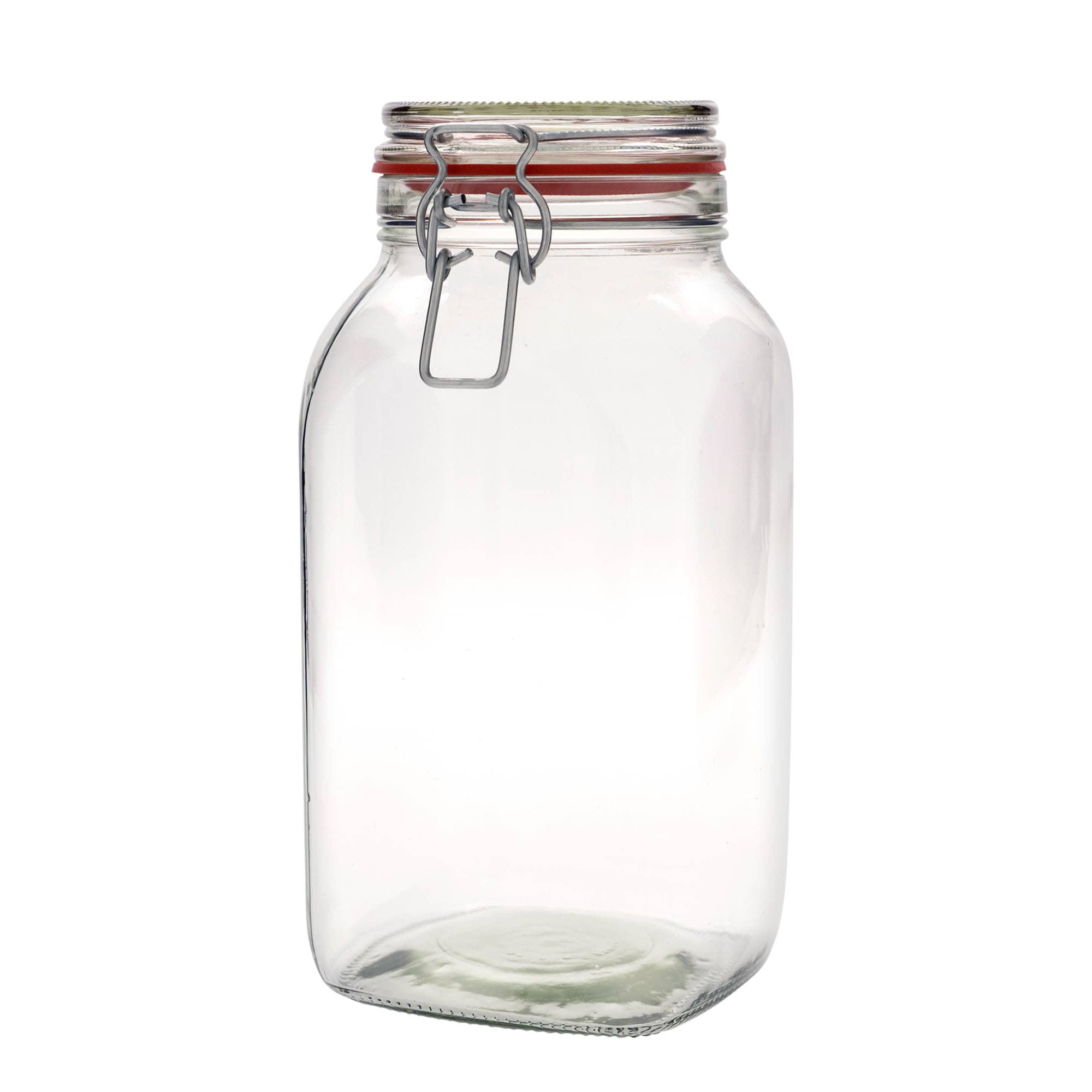 2.590 ml trådspenneglass #, firkantet, åpning: trådspenne-lukking