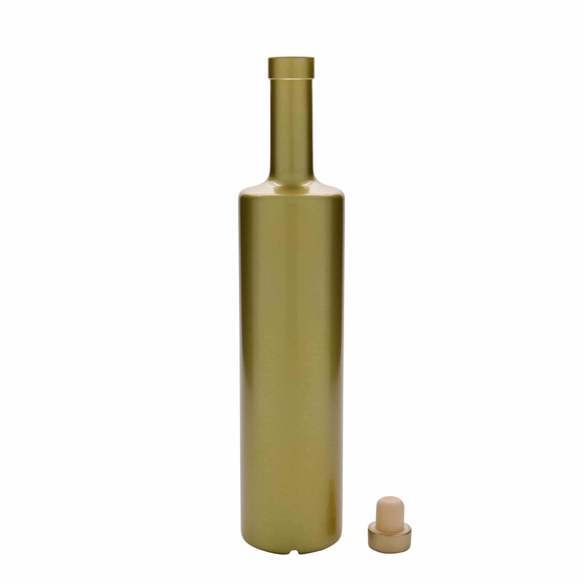700 ml glassflaske "Centurio", gull, åpning: Kork