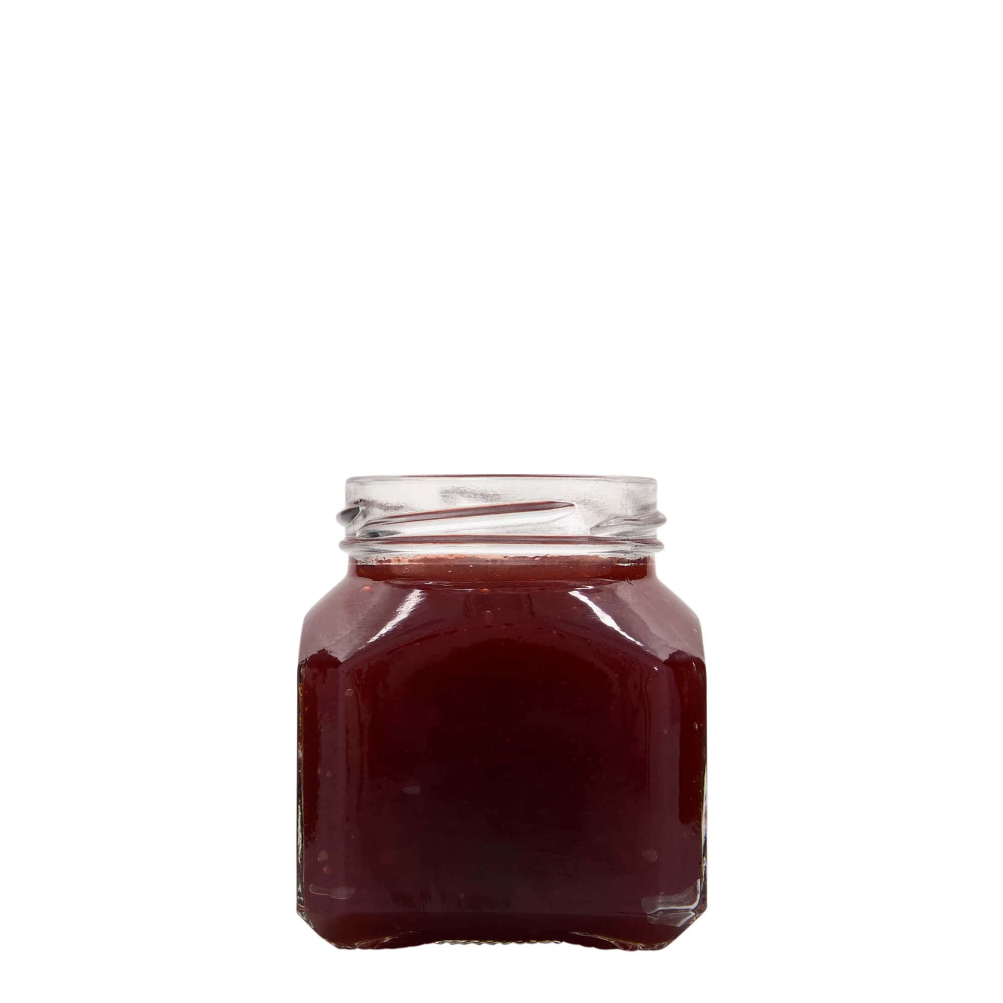 212 ml firkantet glass 'Mailand', åpning: Twist-Off (TO 58)