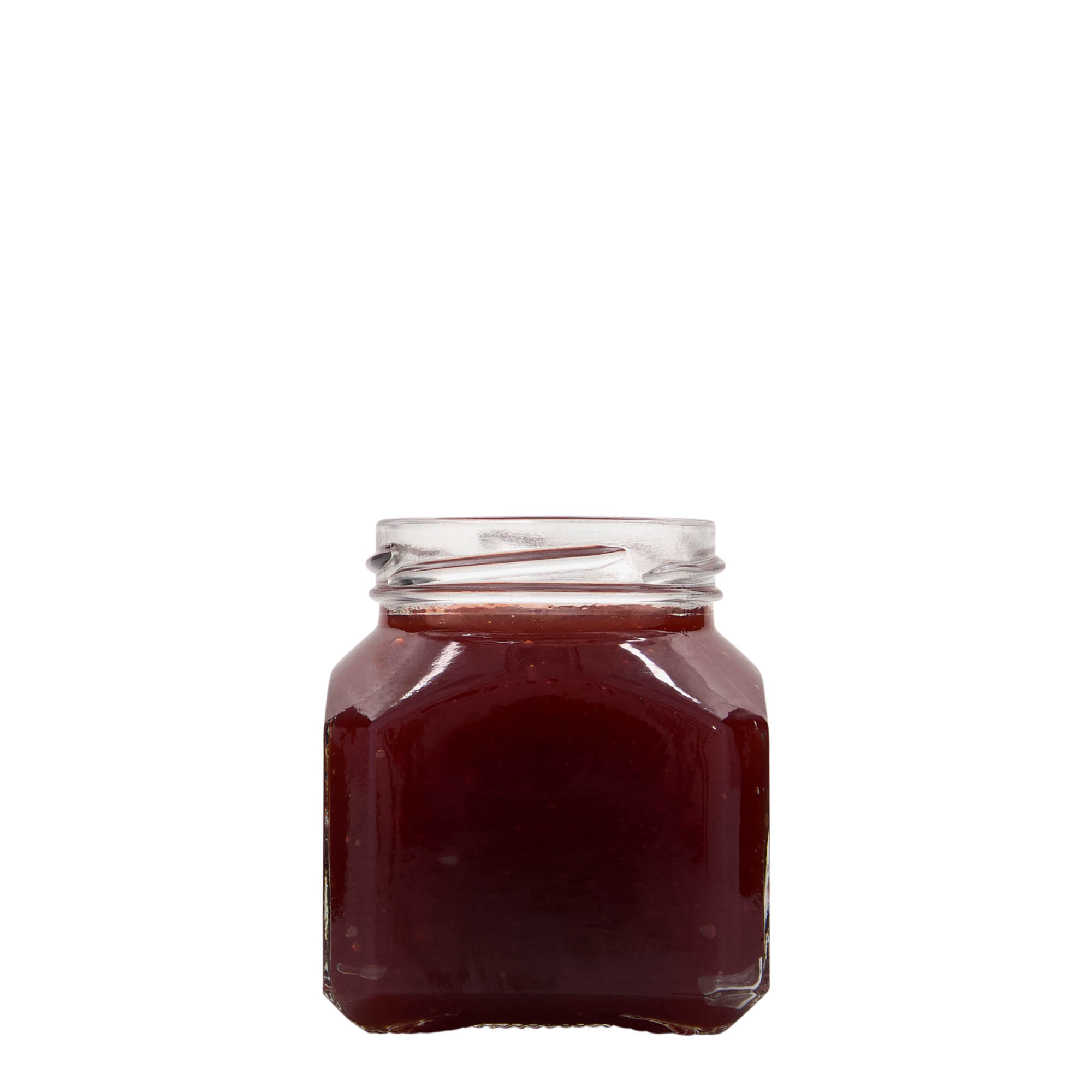212 ml firkantet glass 'Mailand', åpning: Twist-Off (TO 58)