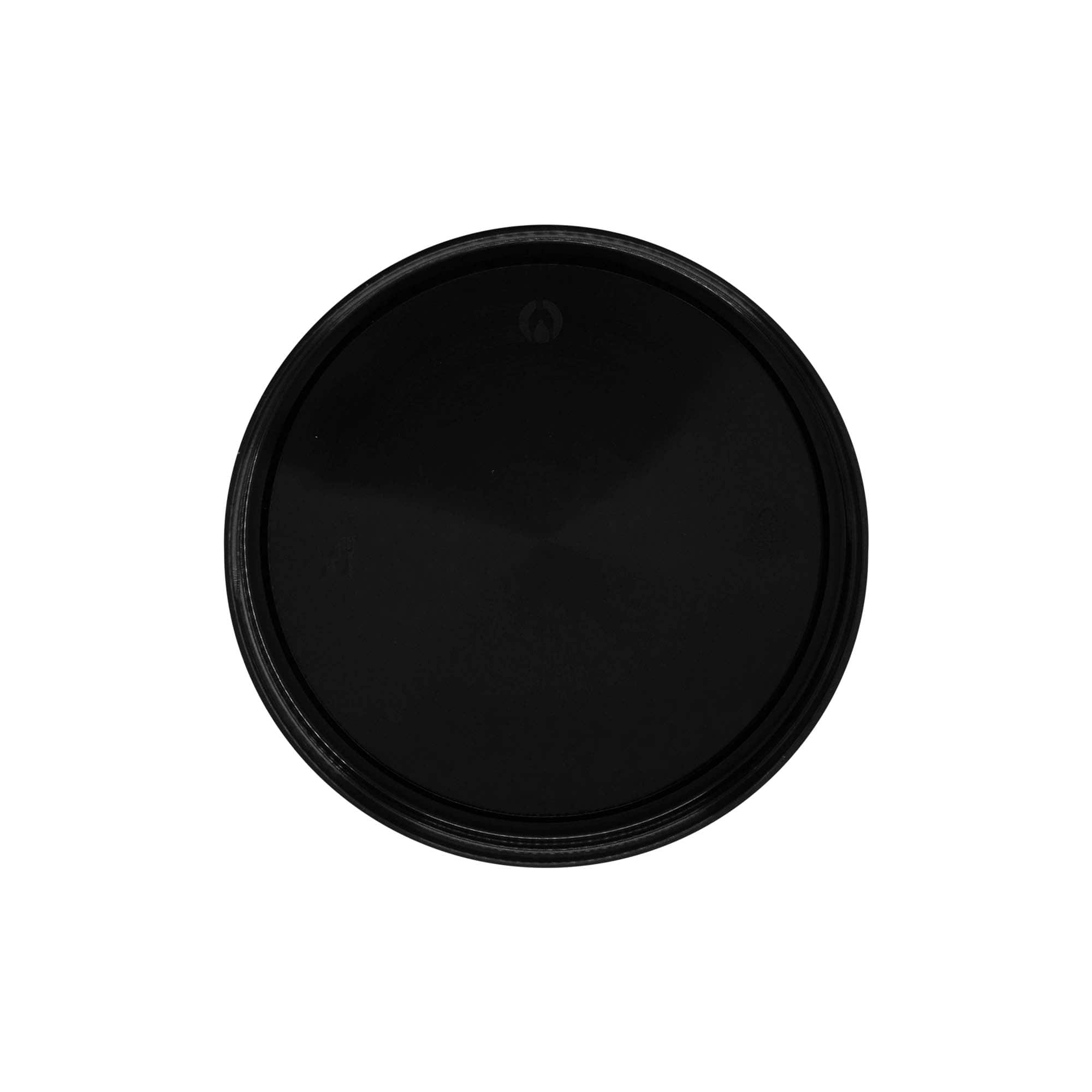 Skrukork, PP-plast, svart, for åpning: 100/400