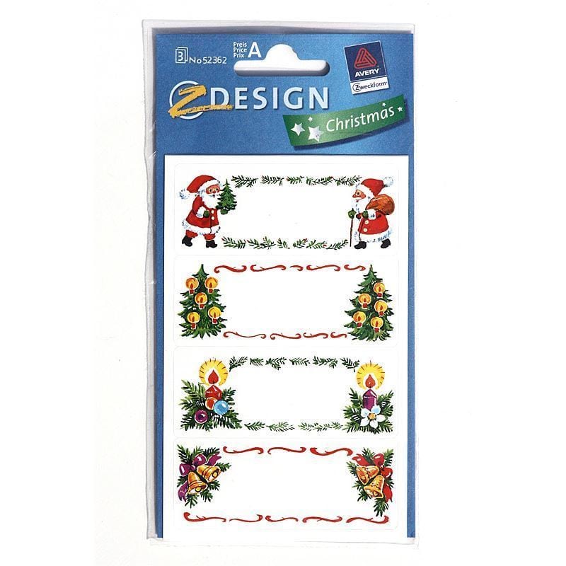 Zweckform etiketter 'Weihnachtsbilder', papir, flerfarget
