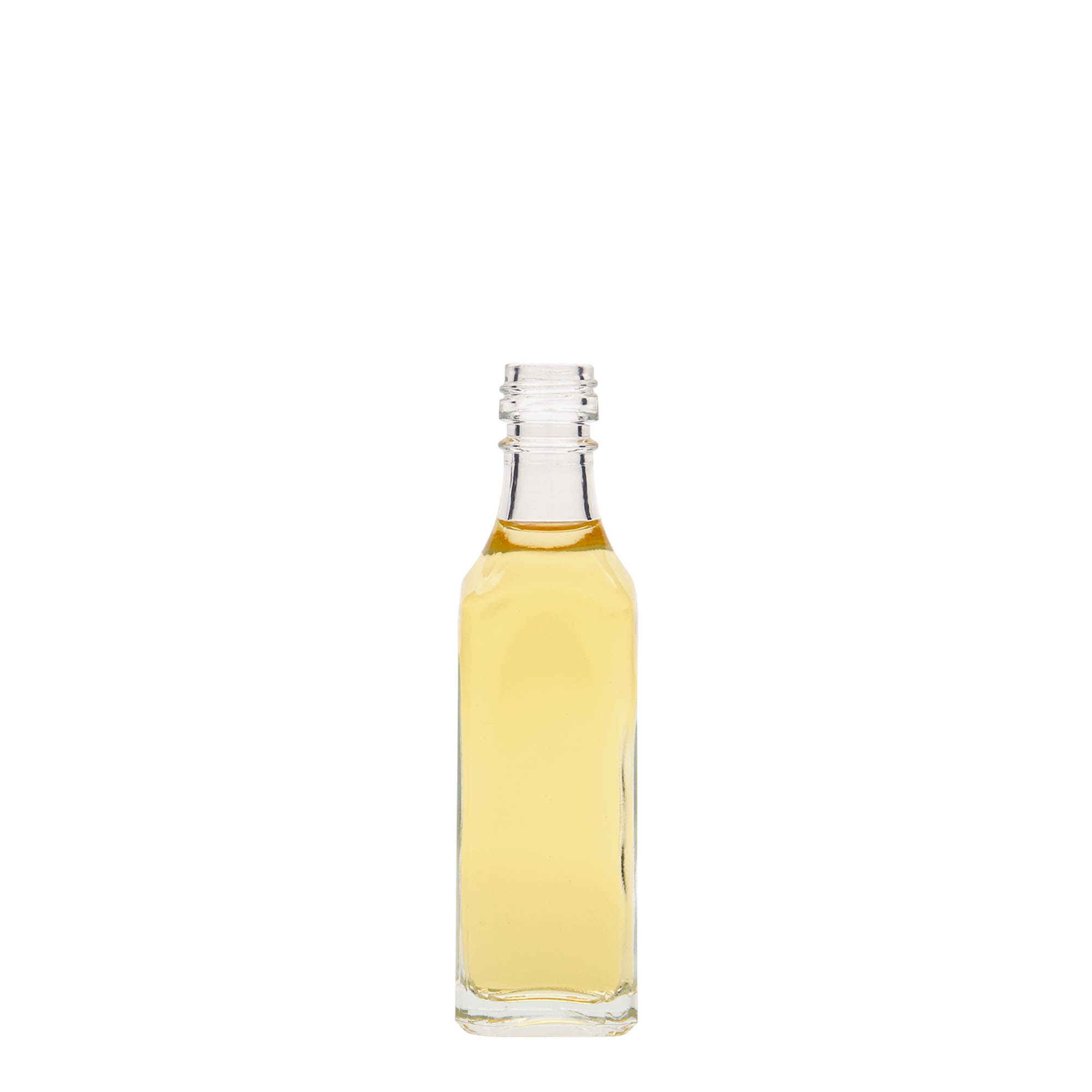 50 ml glassflaske 'Siena', firkantet, åpning: PP 18