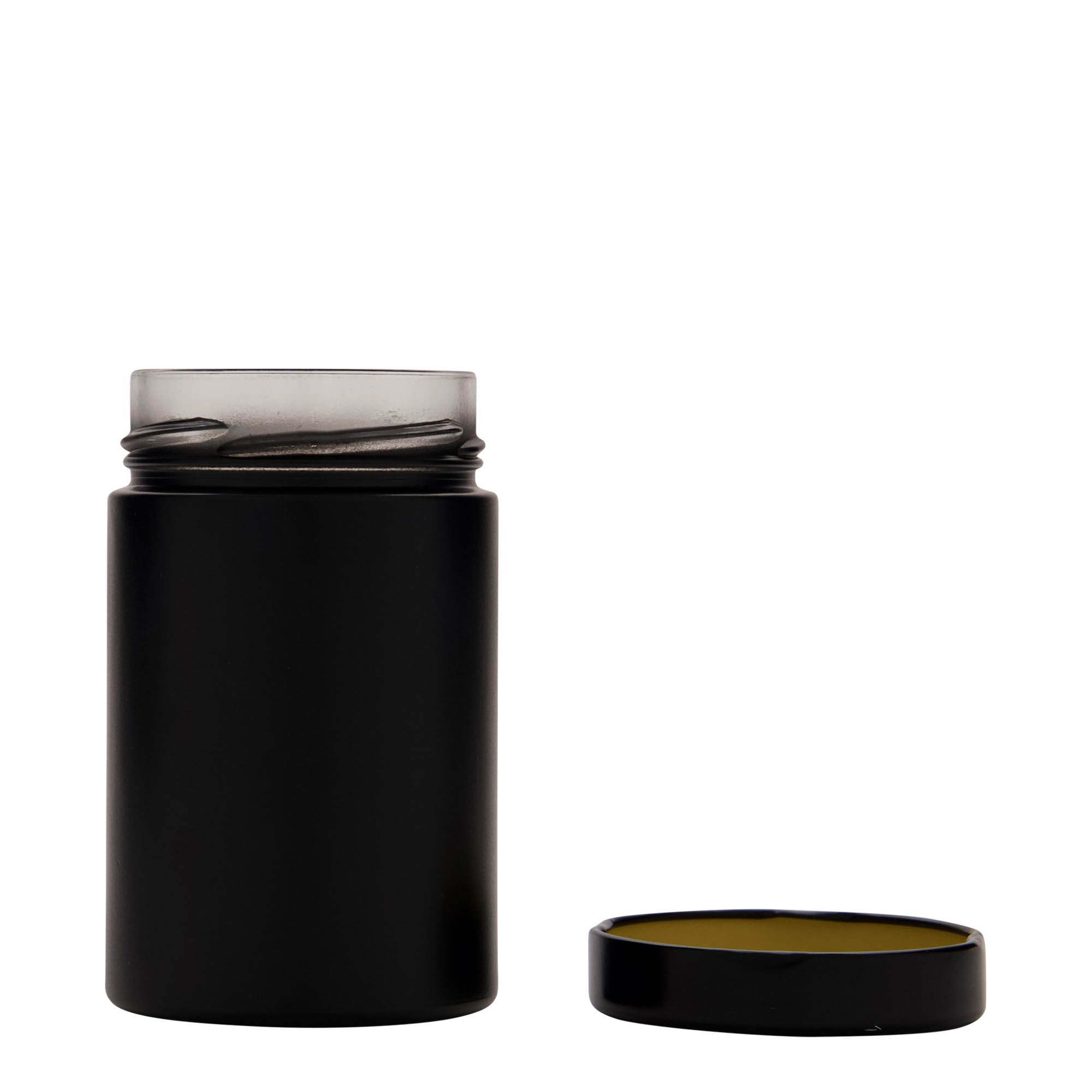 327 ml rundt glass 'Aurora', svart, åpning: Deep-Twist-Off (DTO 66)