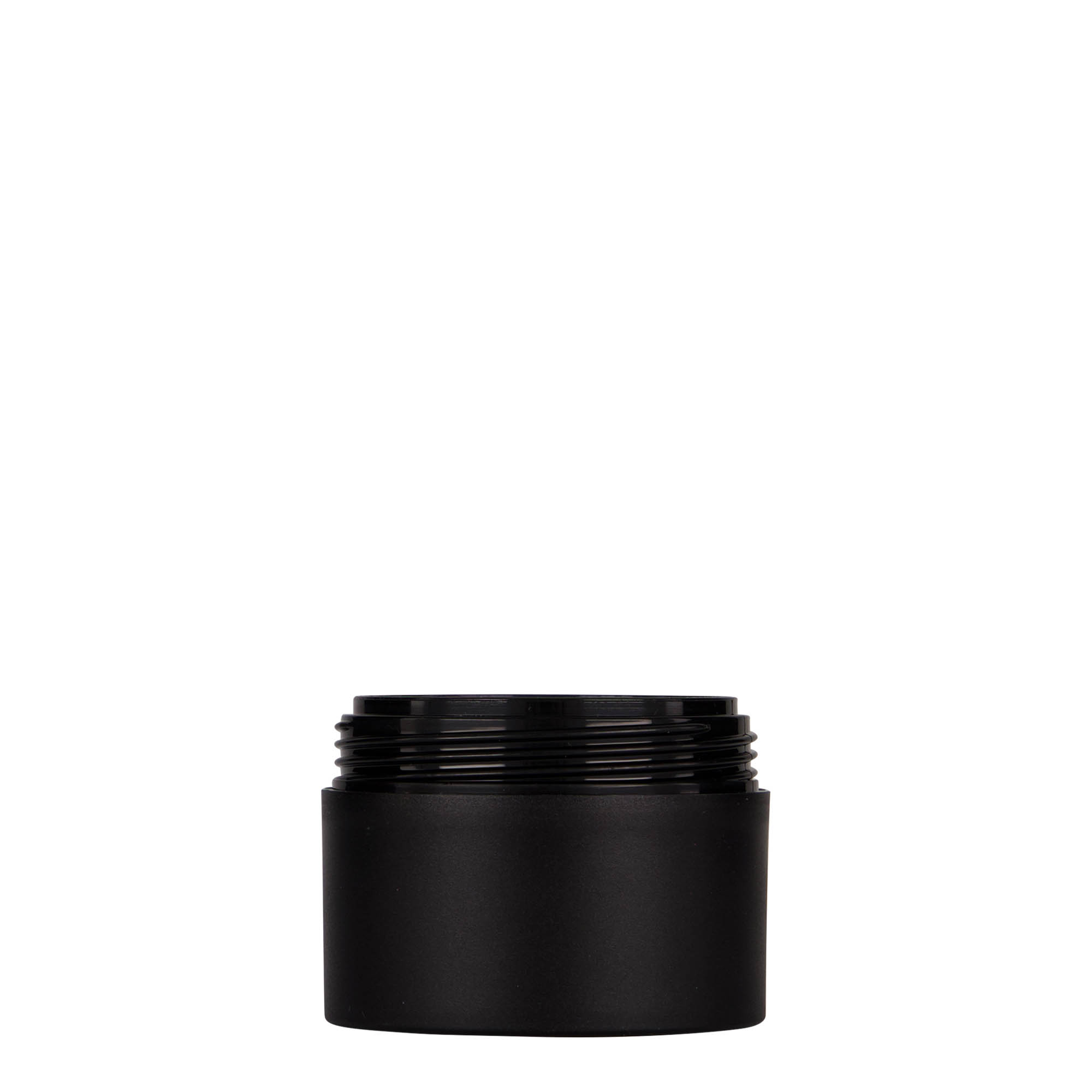 50 ml plastboks 'Antonella', PP, svart, åpning: skrukork