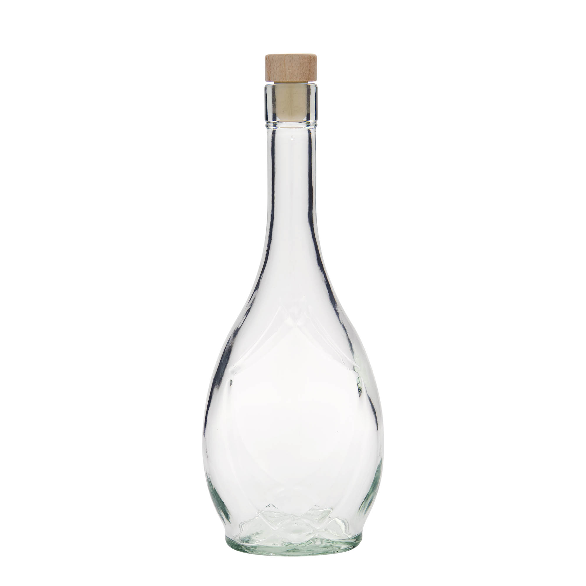 500 ml glassflaske 'Saragossa', oval, åpning: kork