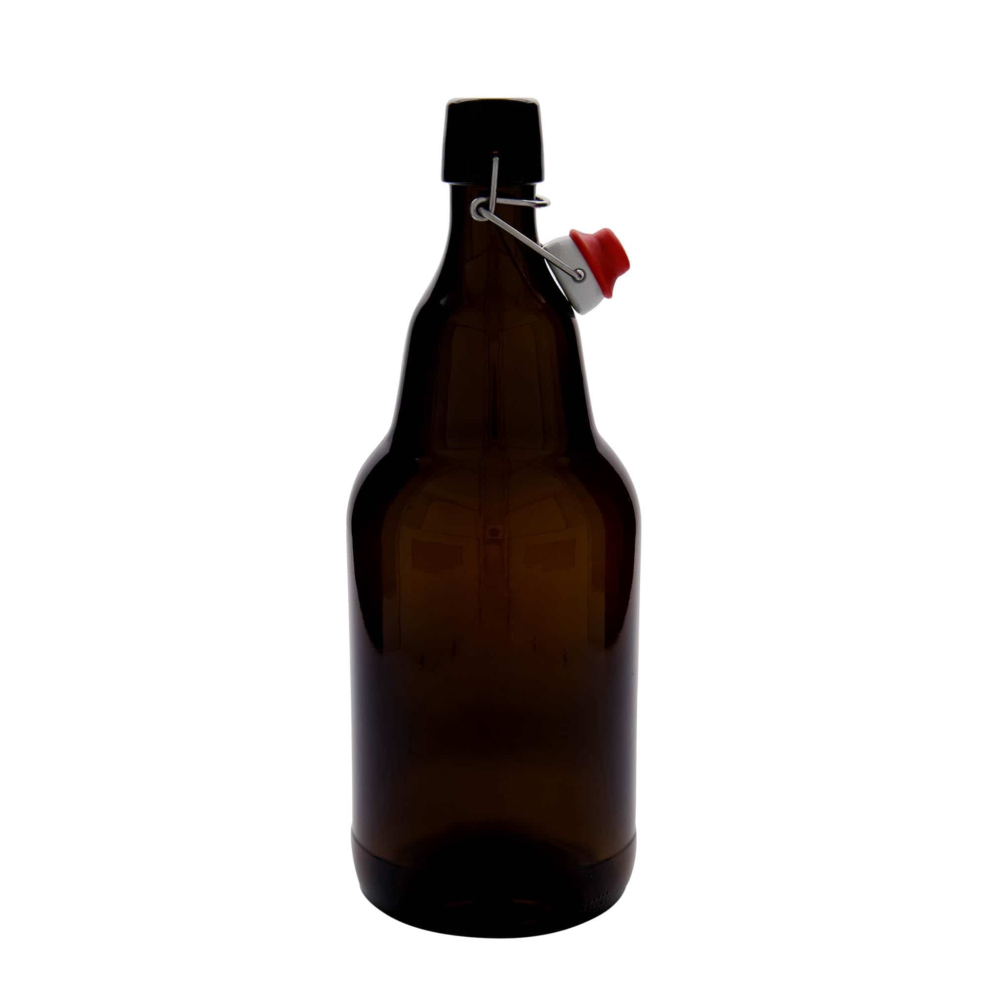 2000 ml ølflaske, glass, brun, åpning: Bøylelokk 2000 ml ølflaske, glass, brun, åpning: Bøylelokk