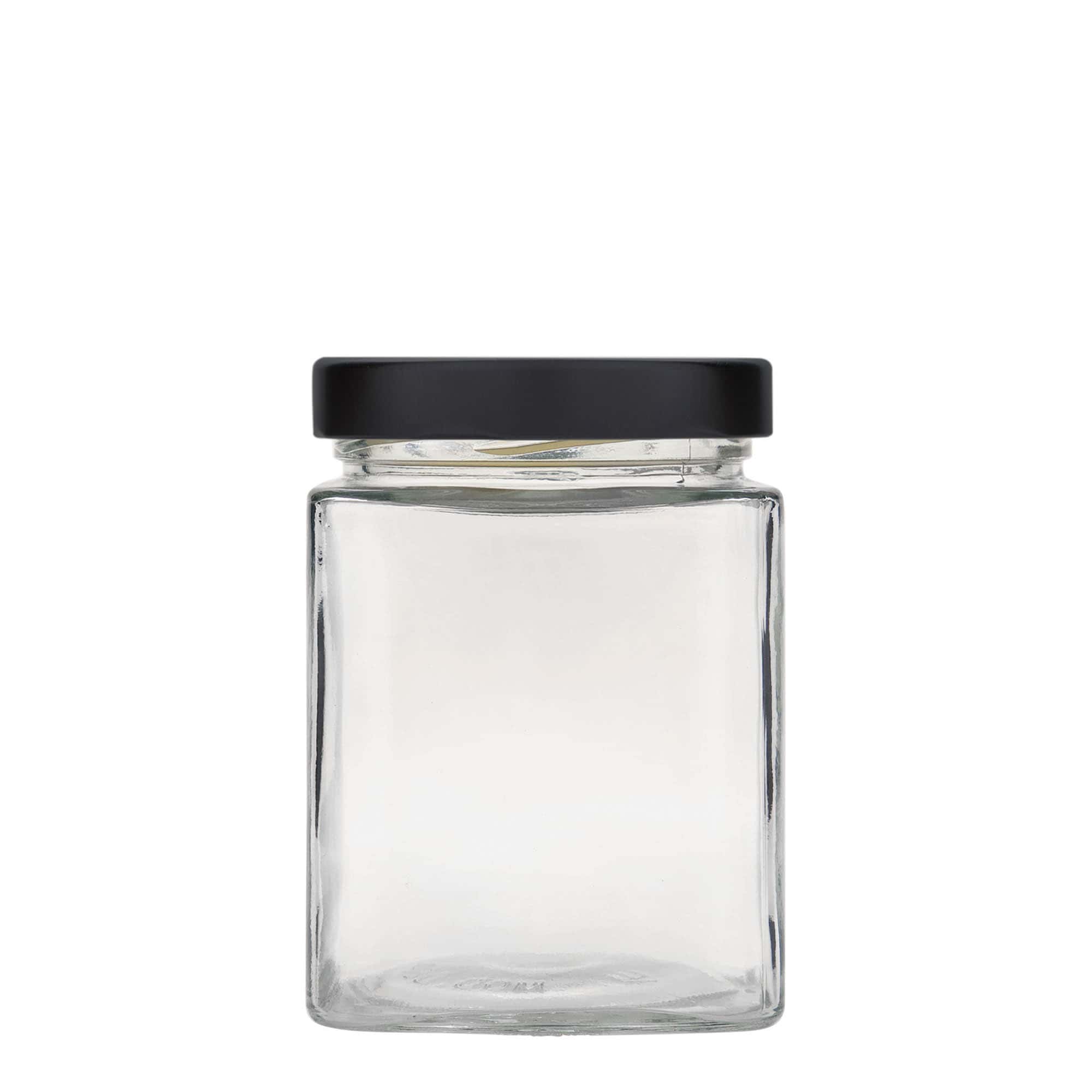 580 ml firkantet glass 'Ikarus', åpning: Deep-Twist-Off (DTO 82)