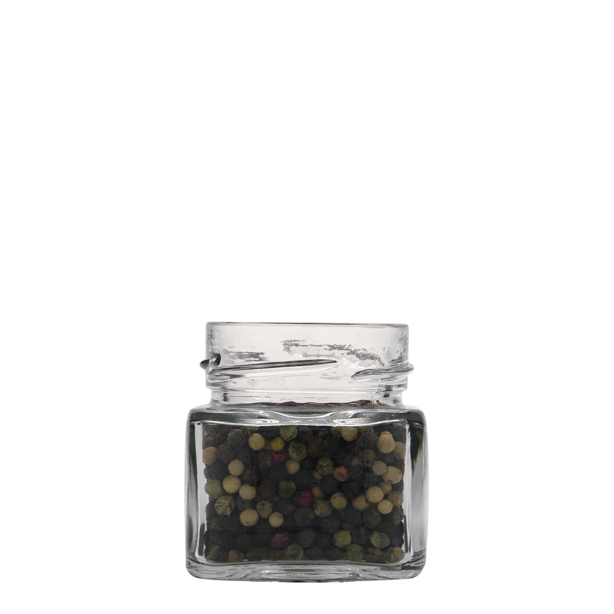106 ml firkantglass 'Ikarus', åpning: Deep-Twist-Off (DTO 58)