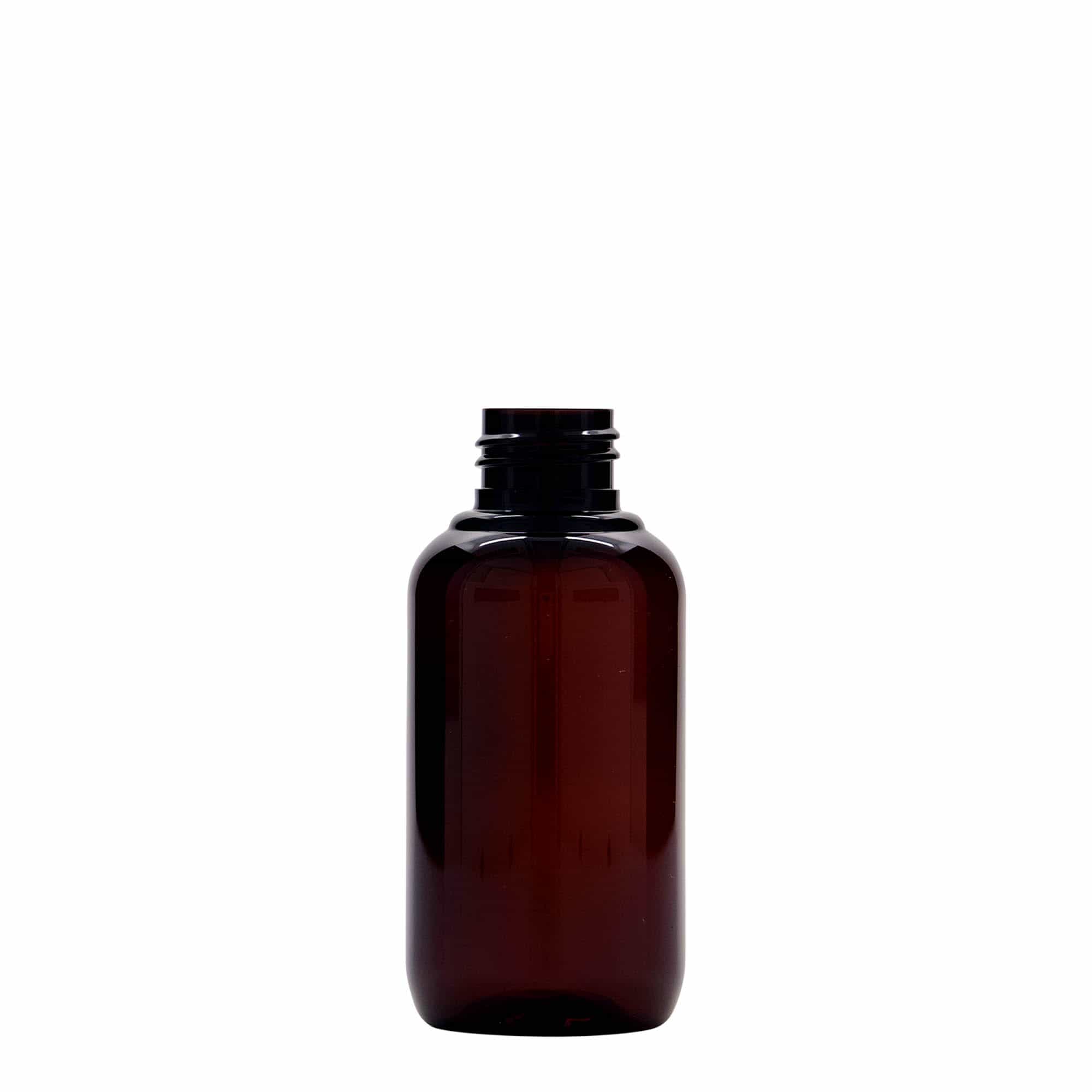 100 ml resirkulert plastflaske 'Victor's Best', PCR, brun, åpning: 24/410