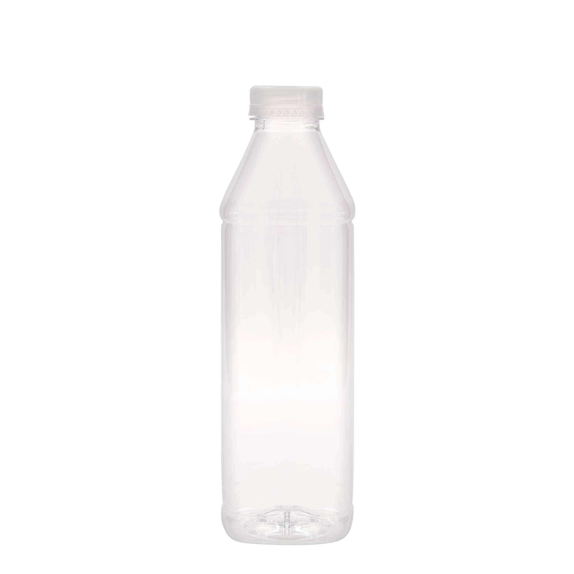 1000 ml PET-flaske Milk and Juice Carré, kvadratisk, plast, åpning: 38 mm
