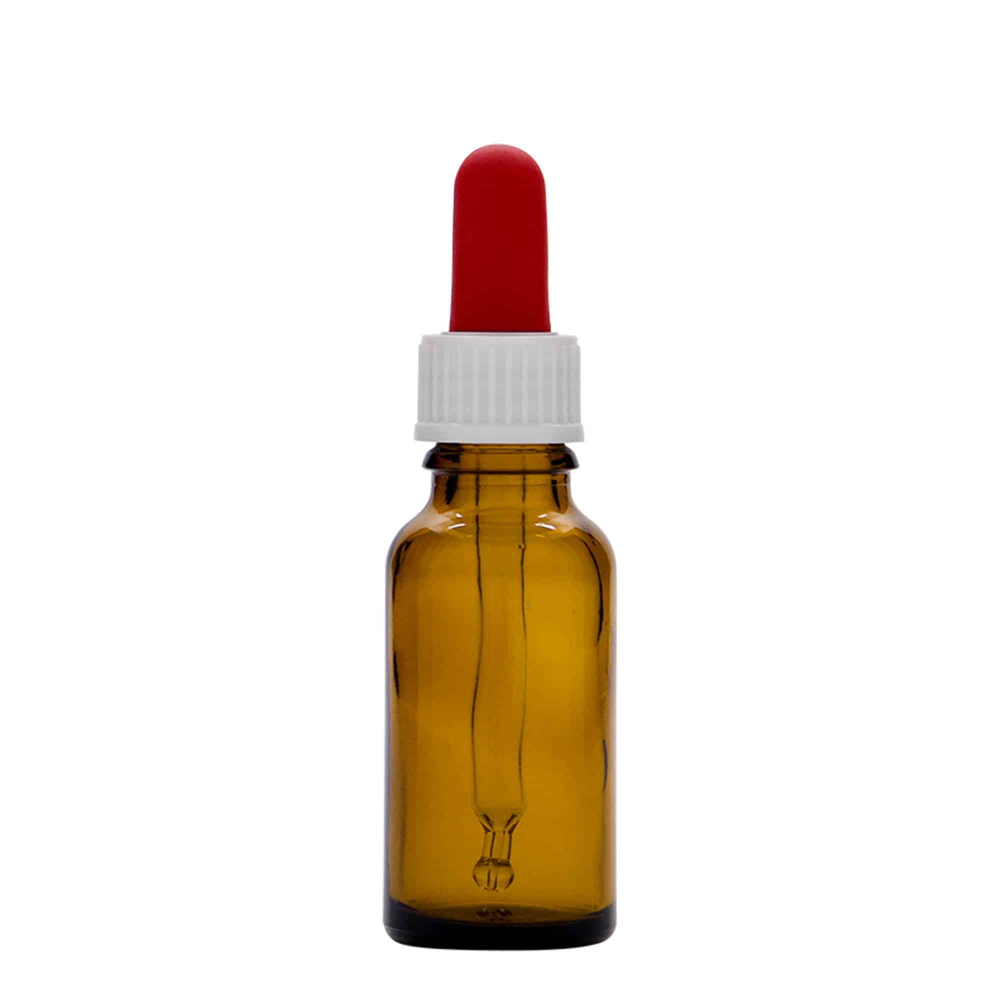 20 ml pipetteflaske medisin, glass, brun, åpning: DIN 18