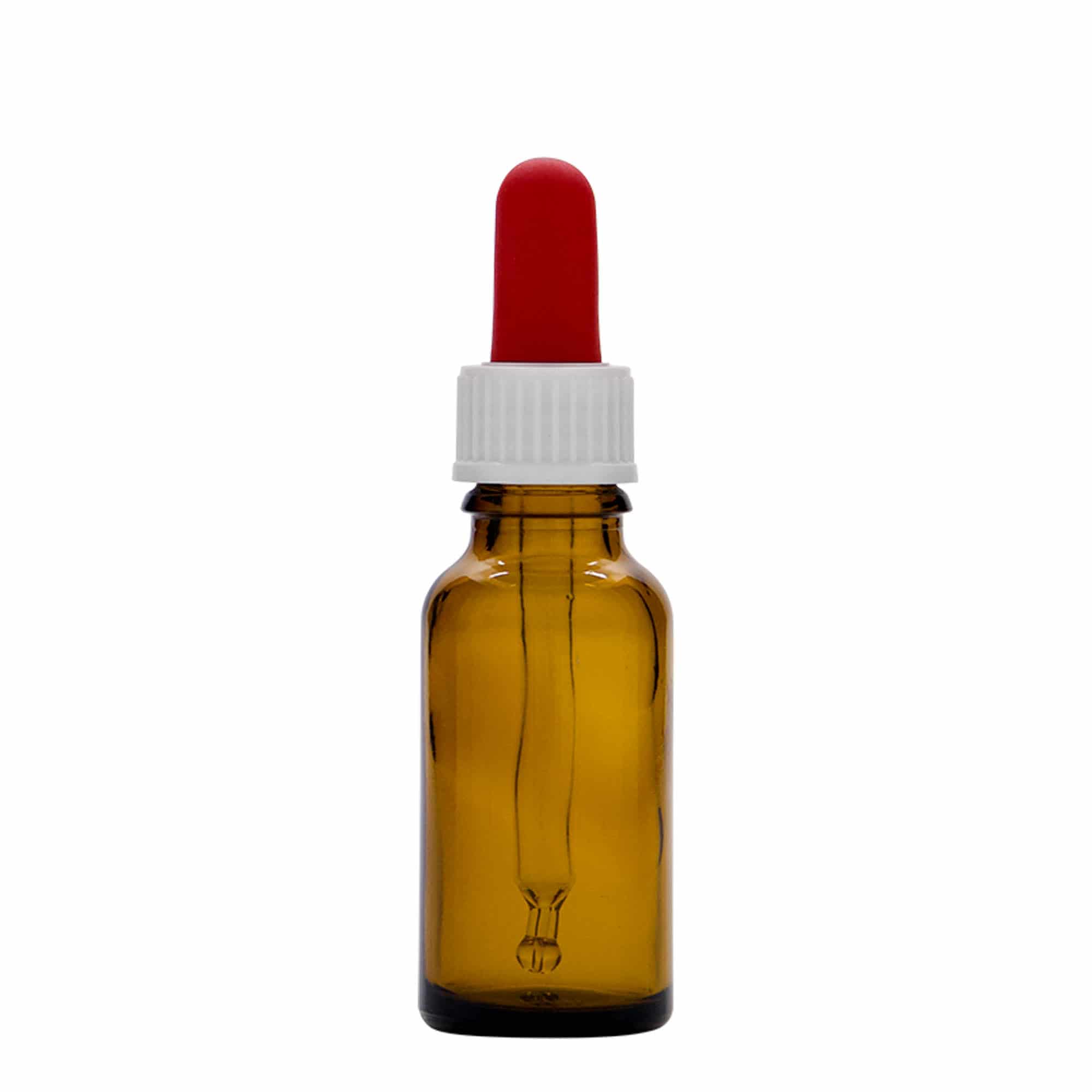 20 ml pipetteflaske medisin, glass, brun, åpning: DIN 18
