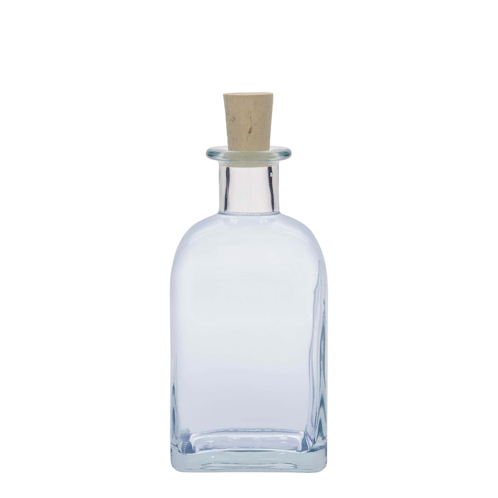 350 ml apotekerglassflaske Carré, kvadratisk, åpning: Kork