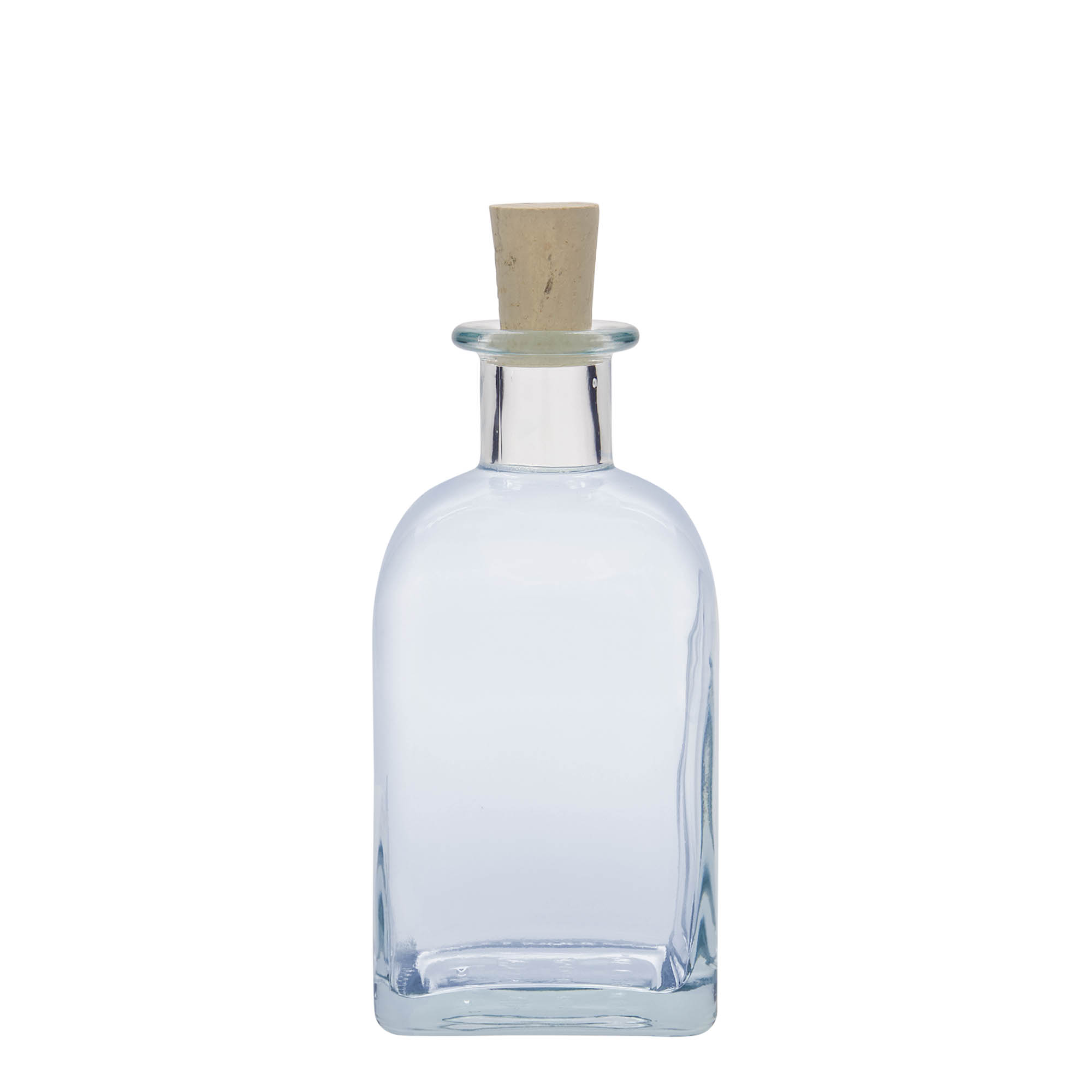 350 ml glassflaske Apotek Carré, firkantet, åpning: kork