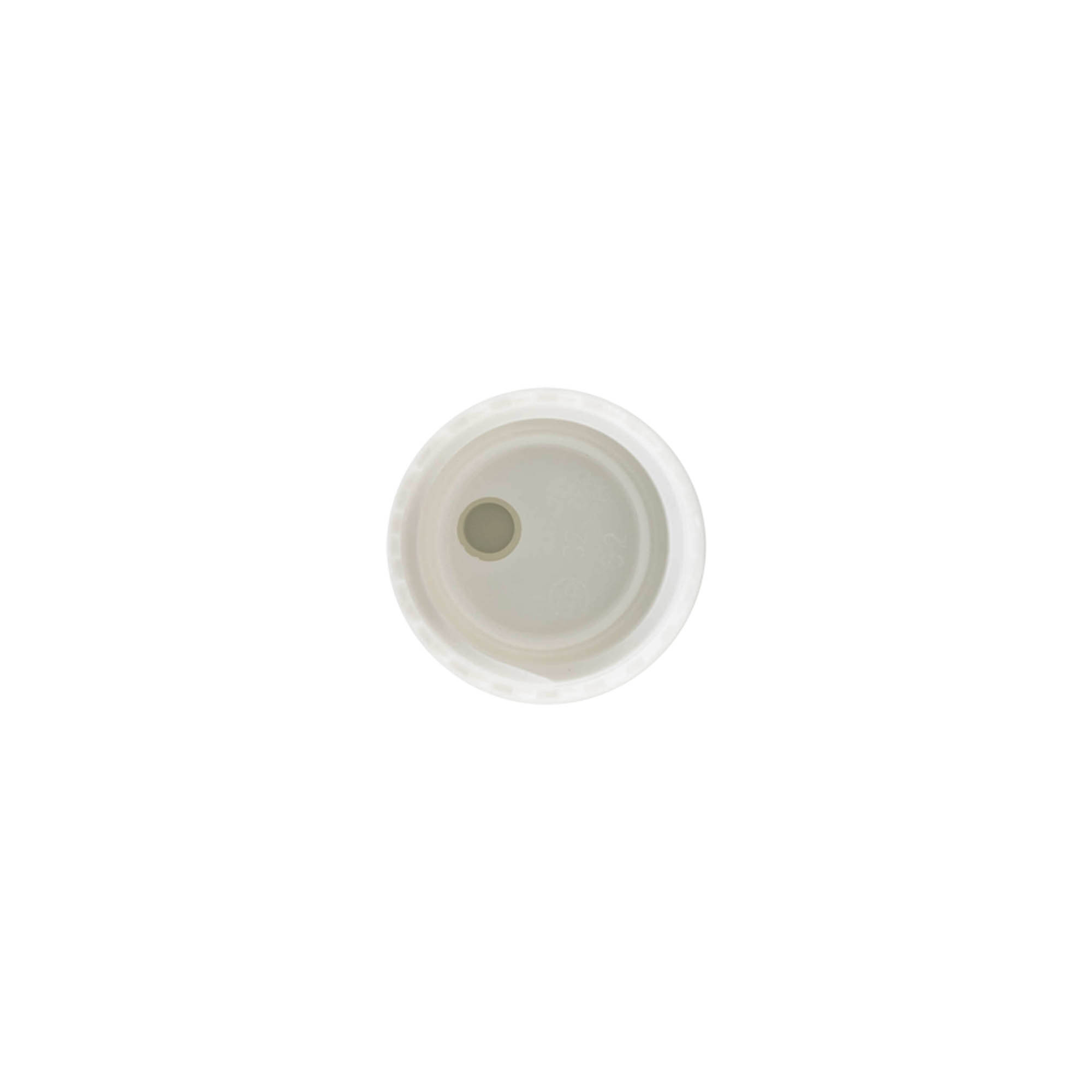 Skrukork Disc Top, PP-plast, hvit, for åpning: 24/410