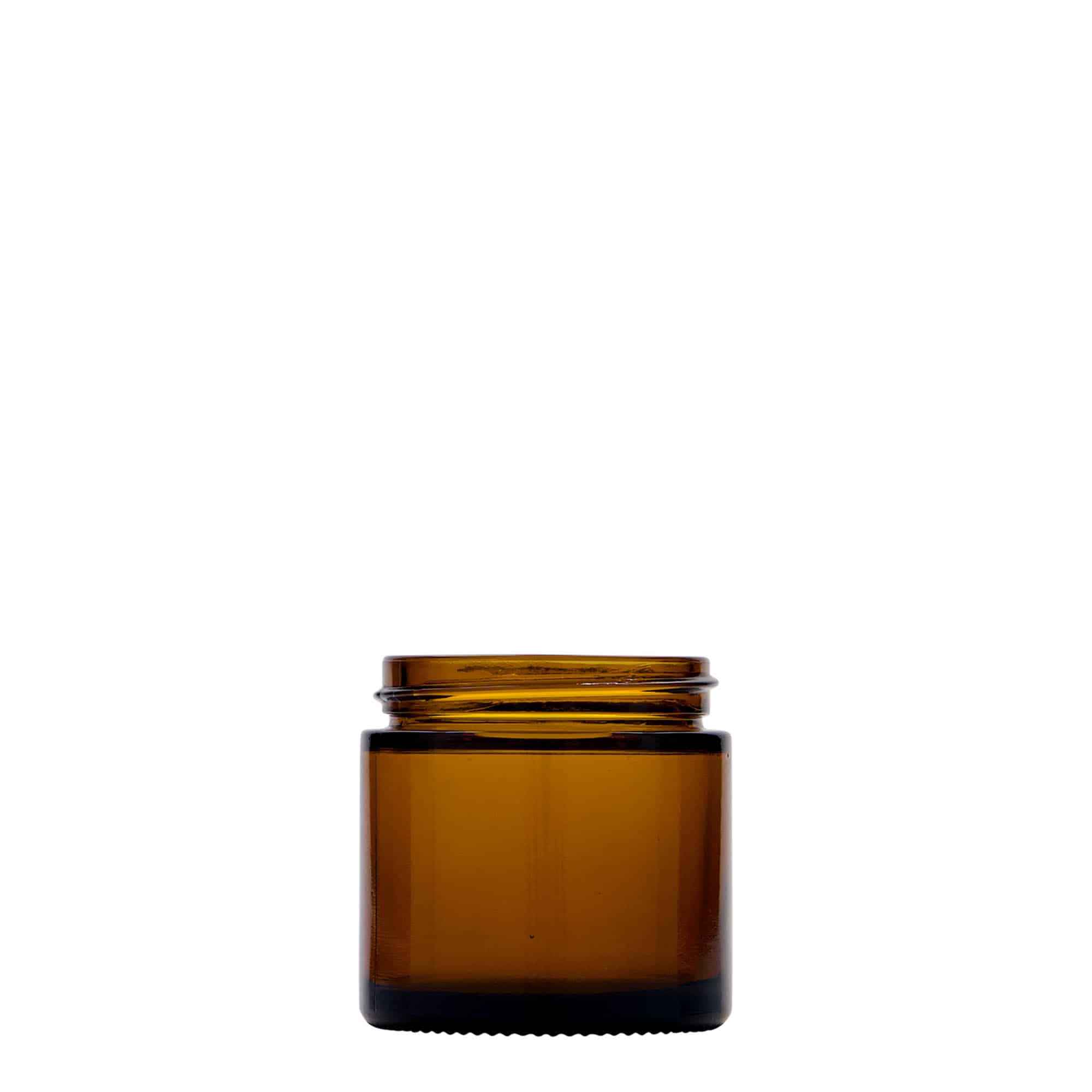 60 ml krukke "Brown Line", glass, brun, åpning: Skrulokk 60 ml krukke "Brown Line", glass, brun, åpning: Skrulokk