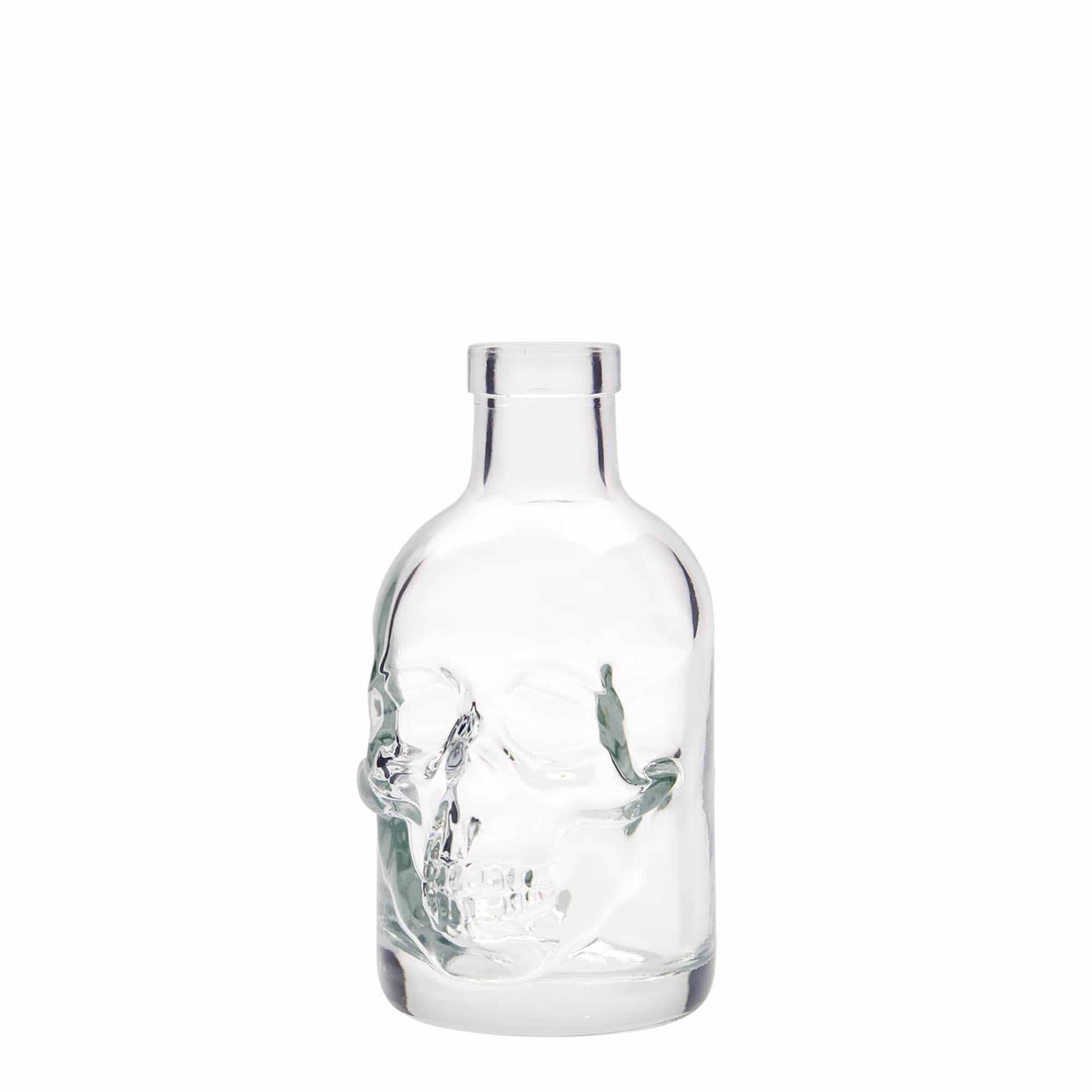 200 ml glassflaske "Hodeskalle", åpning: Kork