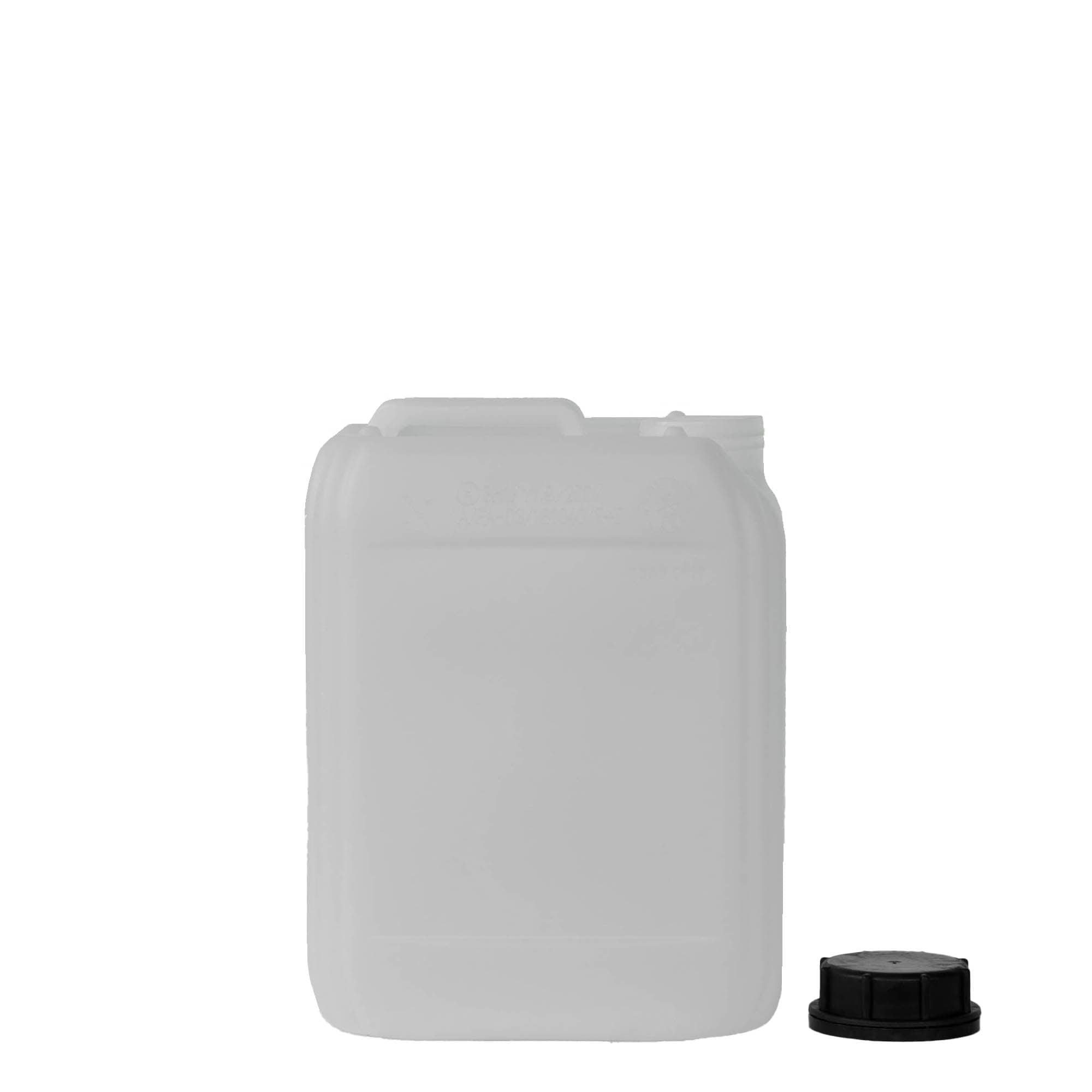 5 l kanister, rektangulær, HDPE-plast, natur, åpning: ND 55